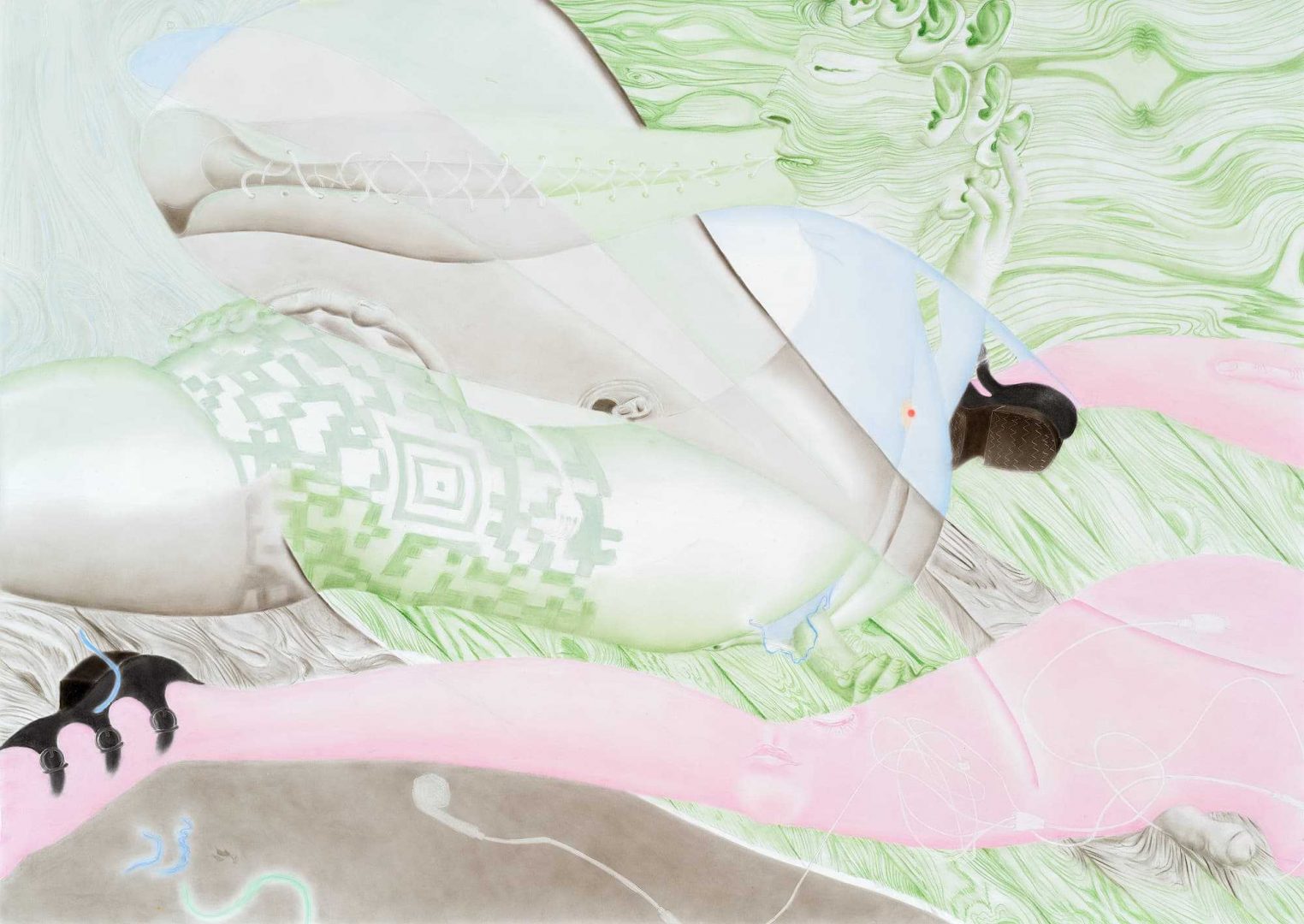 Kleine Sekunde / Minor Second, Pastel on Paper, 2019, Photo: © Uwe Walter