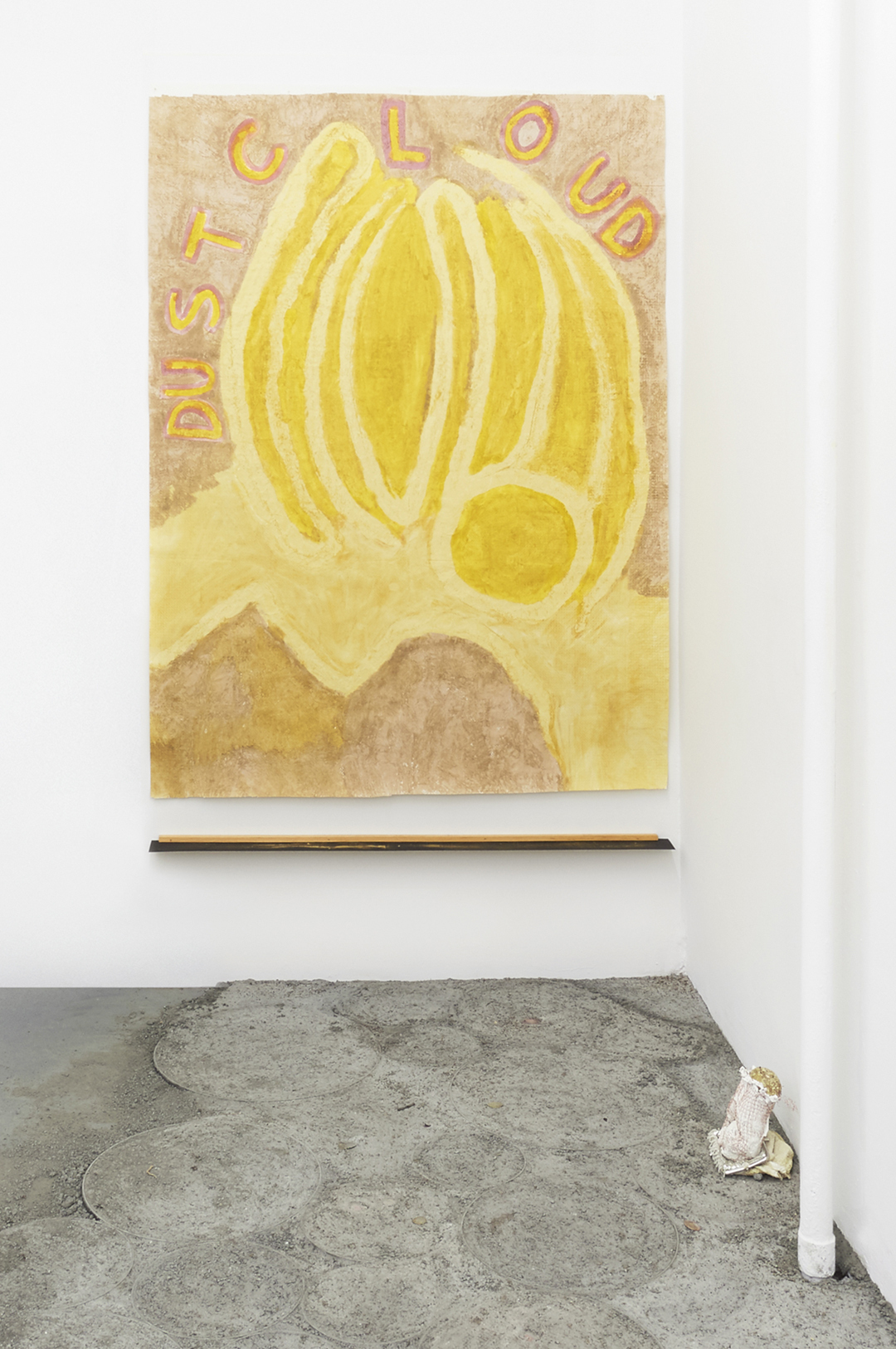 Elka Krajewska & Gregor Neuerer, Dust Cloud, 2017, mud and ink on Lucart tablecloth paper, 62.25" x 46"