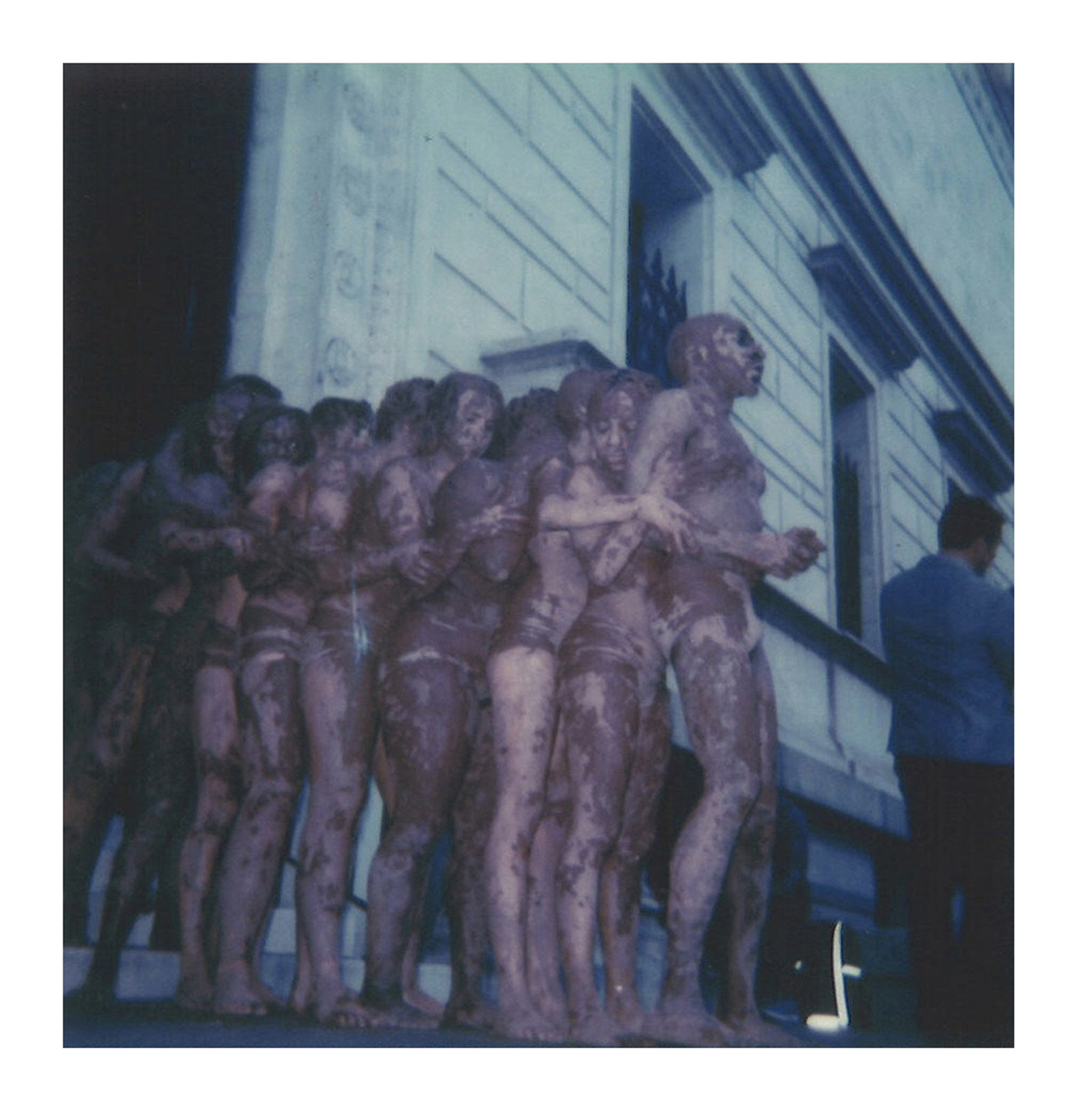 Yacine Tilala Fall, Un Lien (A Link) documentation: The Cord, 2019, polaroid photographed by Maxwell Harvey Young, 21" x 18"