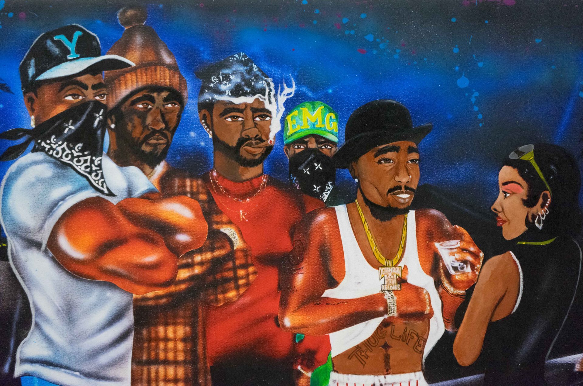 Riskie Brent & Hen Dogg (R.I.P.) - All Eyez On Me (Detail), 1996