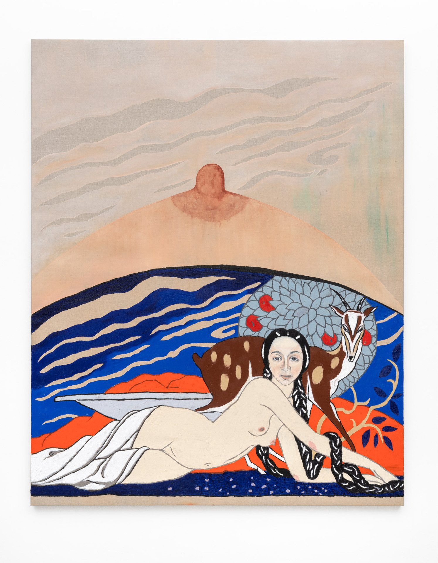 Jagoda Bednarsky, Shadowland (Artemis), 2020, oil, gauche and acrylic on canvas, 200 x 160 cm