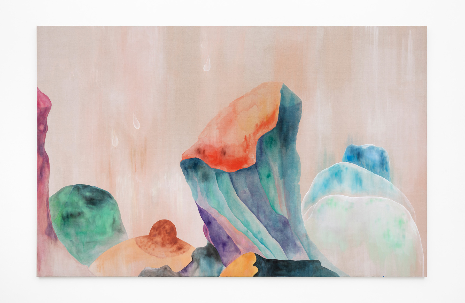 Jagoda Bednarsky, Shadowland (Scape), 2020, oil, gauche and acrylic on canvas, 200 x 310 cm