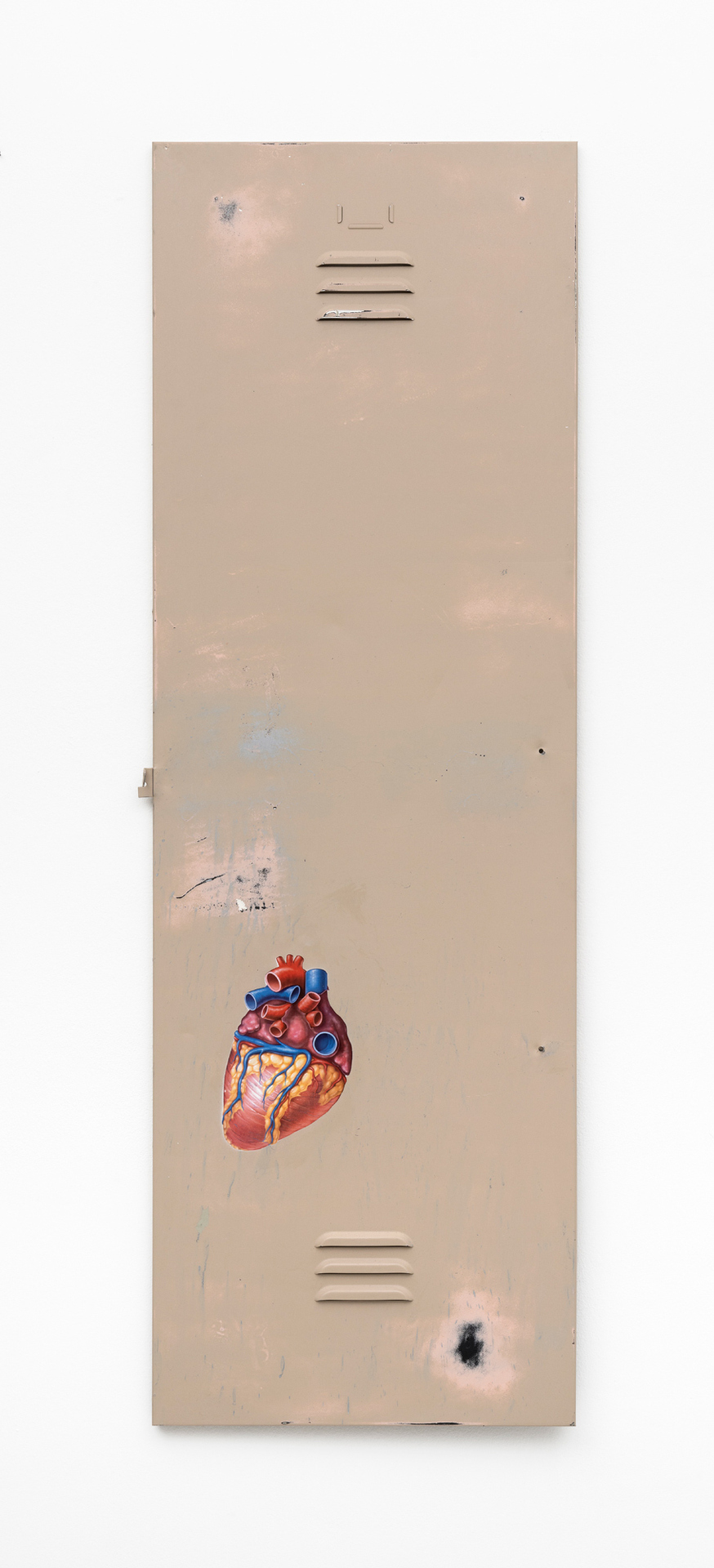 Felix Kultau, Heart Locker, 2020, acrylic and digital print on metal, 168 x 55 cm