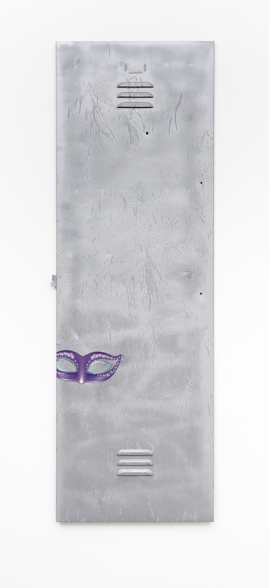Felix Kultau, Mask Locker, 2020, acrylic and digital print on metal, 168 x 55 cm