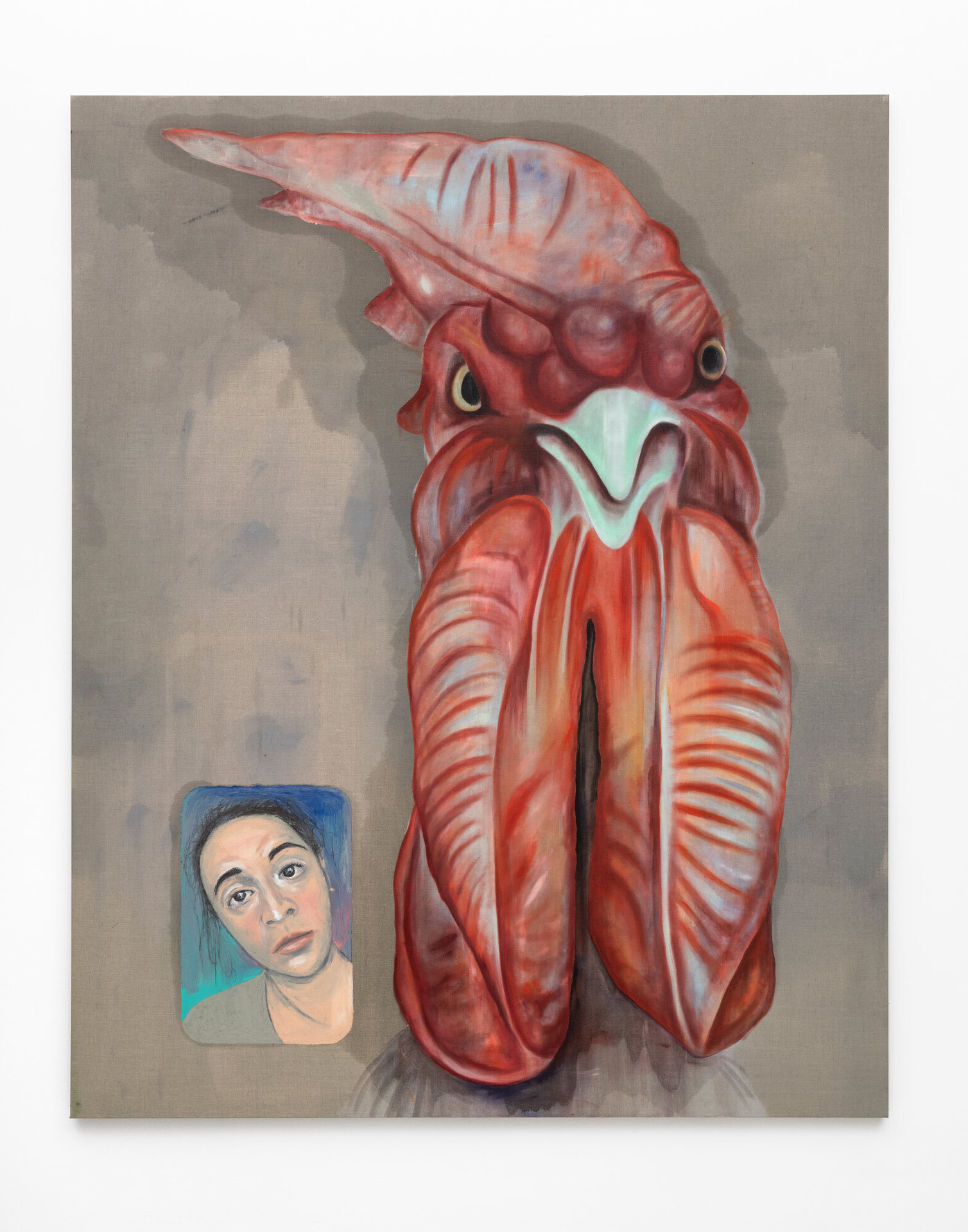 Jagoda Bednarsky, Gockel (Aramis), 2020, oil, gauche and acrylic on canvas, 200 x 160 cm