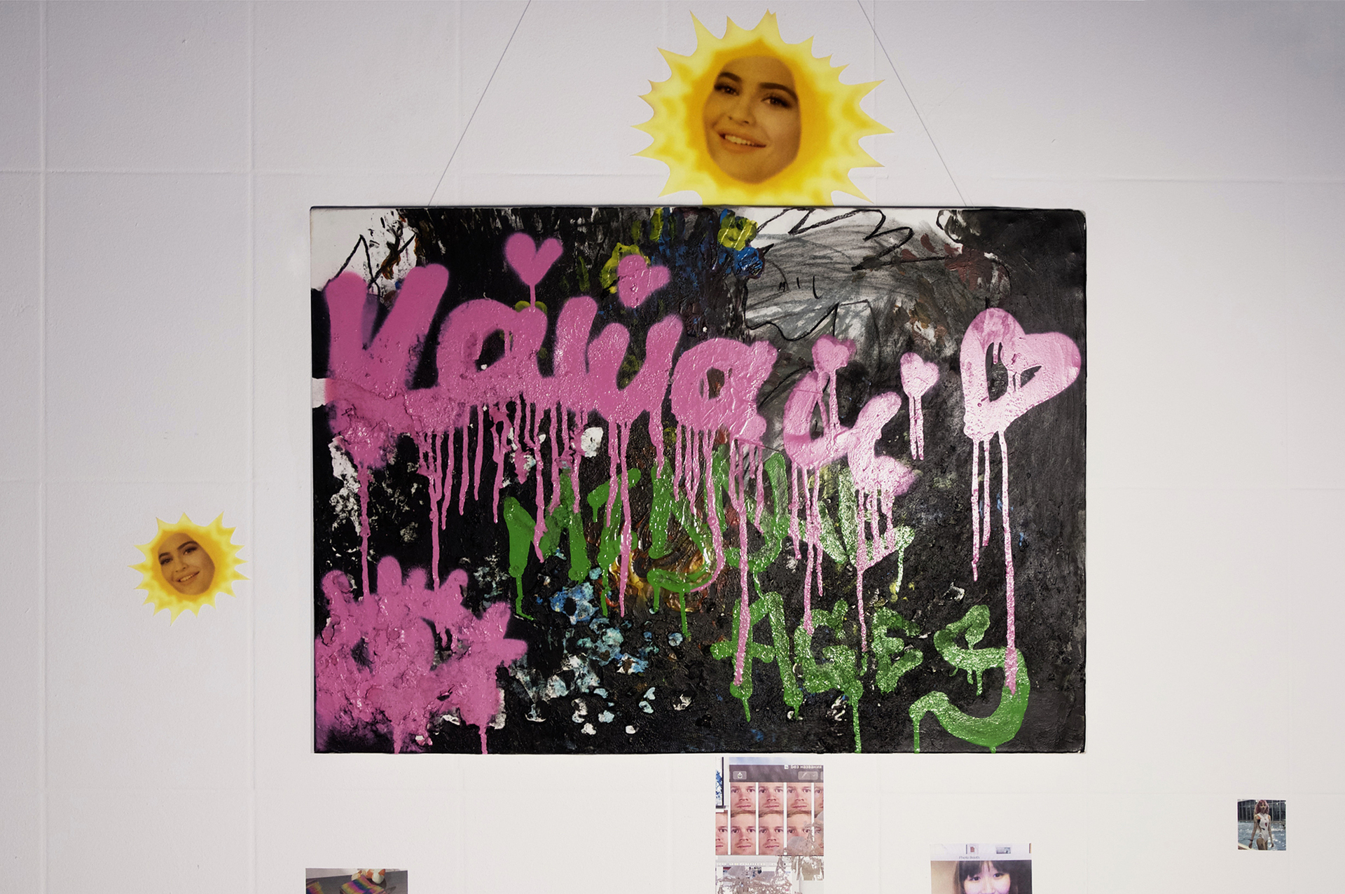 Painting saying 'Kawaii Middle Ages' by Natasha Angashanova, 2019-2020