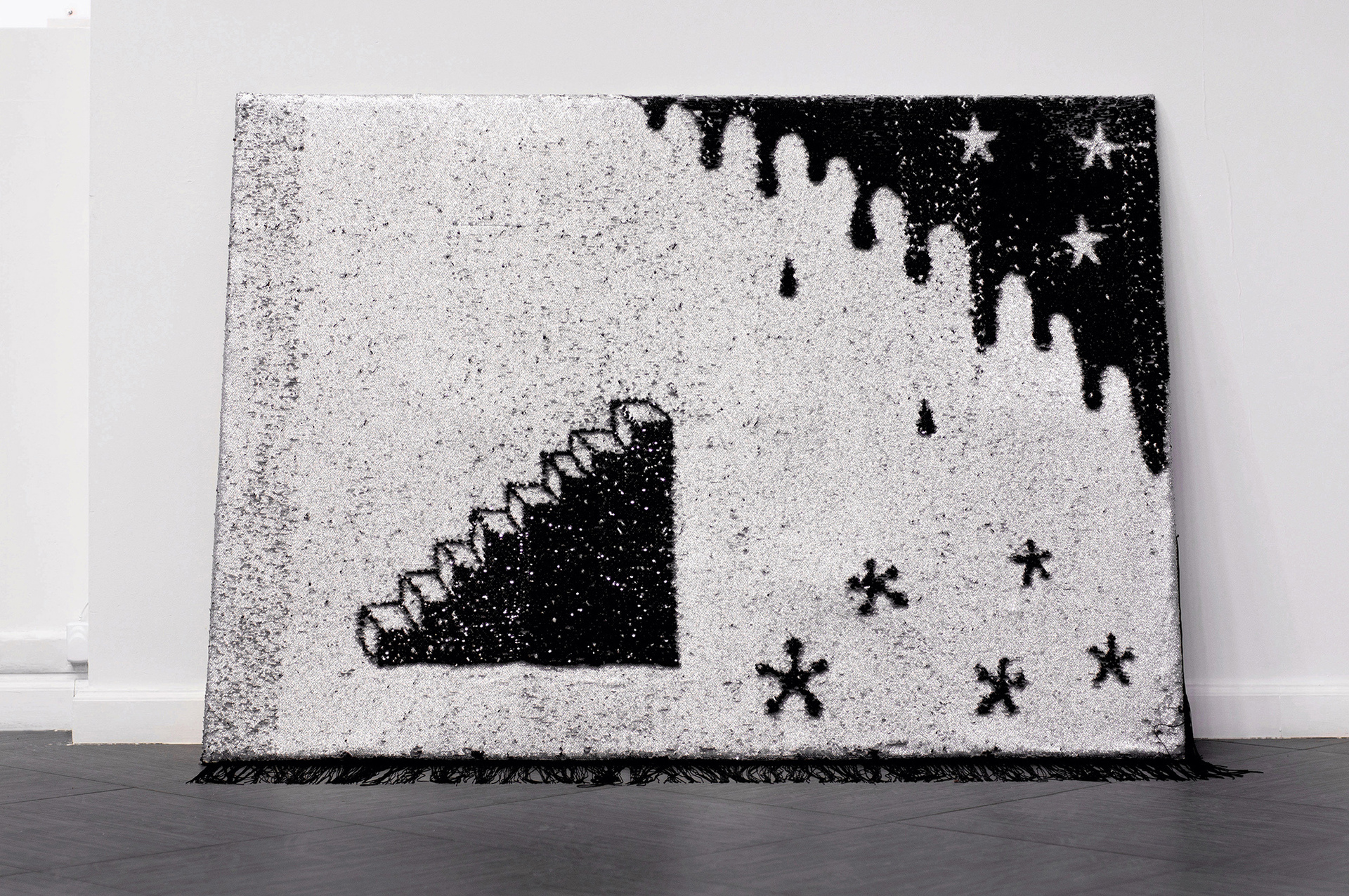 Candle,don't cry by Masha Andreeva. Wood, textile, foam rubber, sequins. 2020