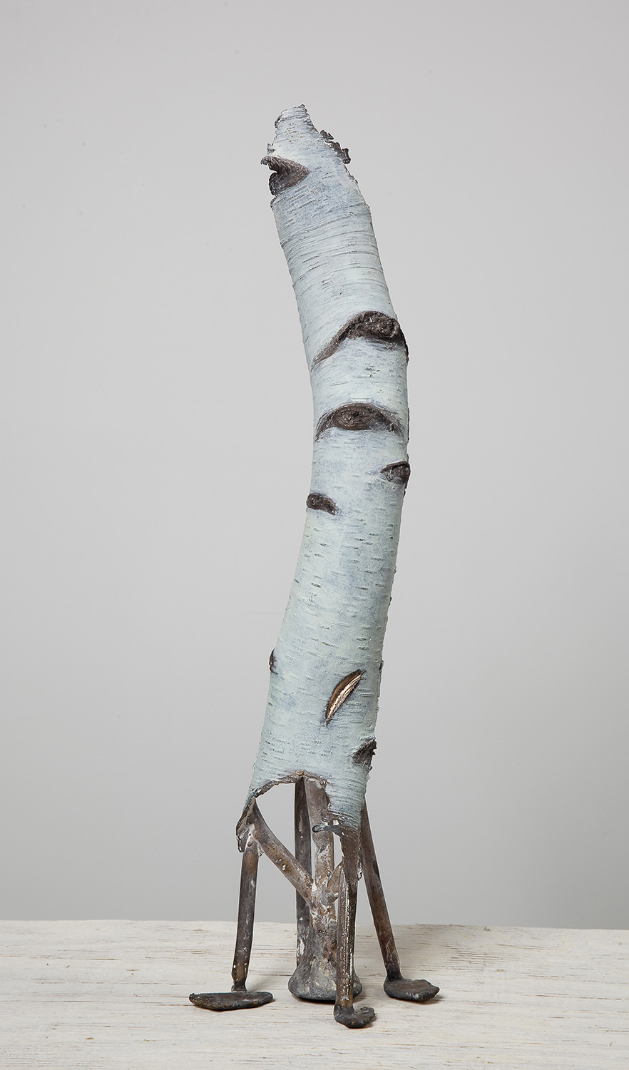 Cecilia Edefalk, Weeping Birch, 2010, Bronze and tempera, 50,2 x 14 x 14 cm