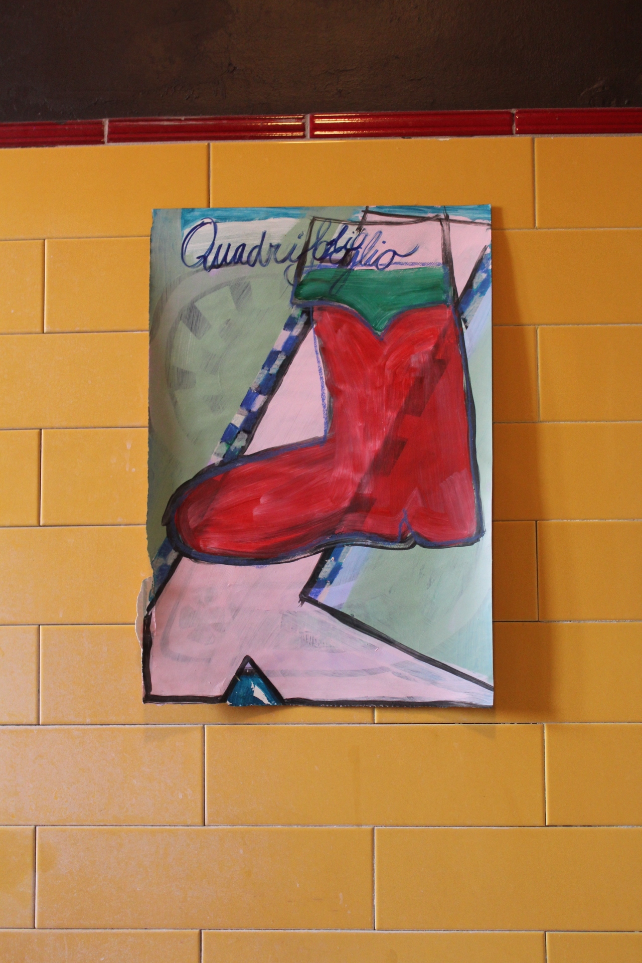 Ines Claus Lucky Shoes (2020) Mixed media sur papier 55 x 38 cm