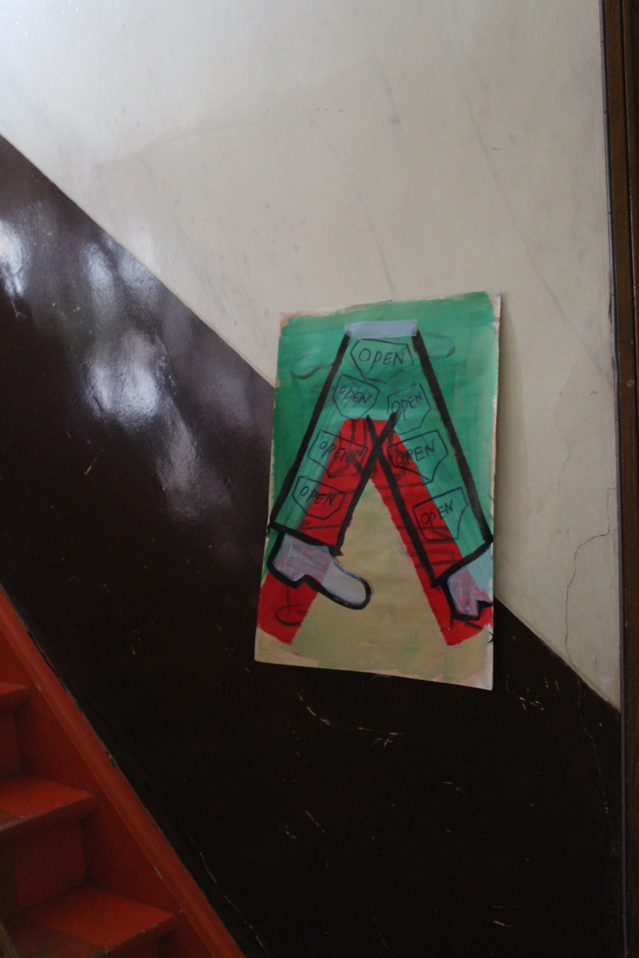 Ines Claus Open pockets (2020) Mixed media sur papier 55 x 38 cm