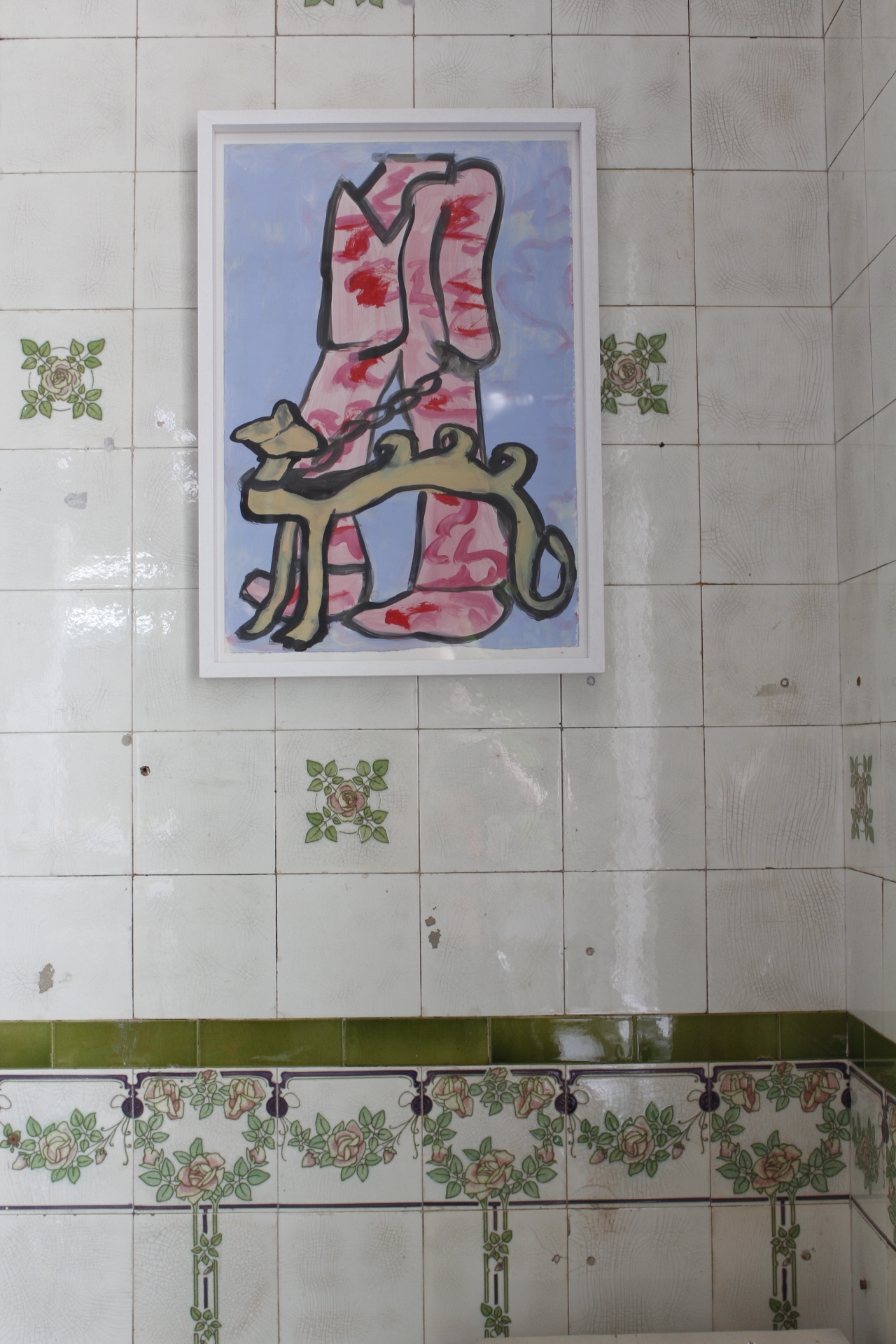 Ines Claus Ancient doggy (2019) Mixed media sur papier 55 x 38 cm