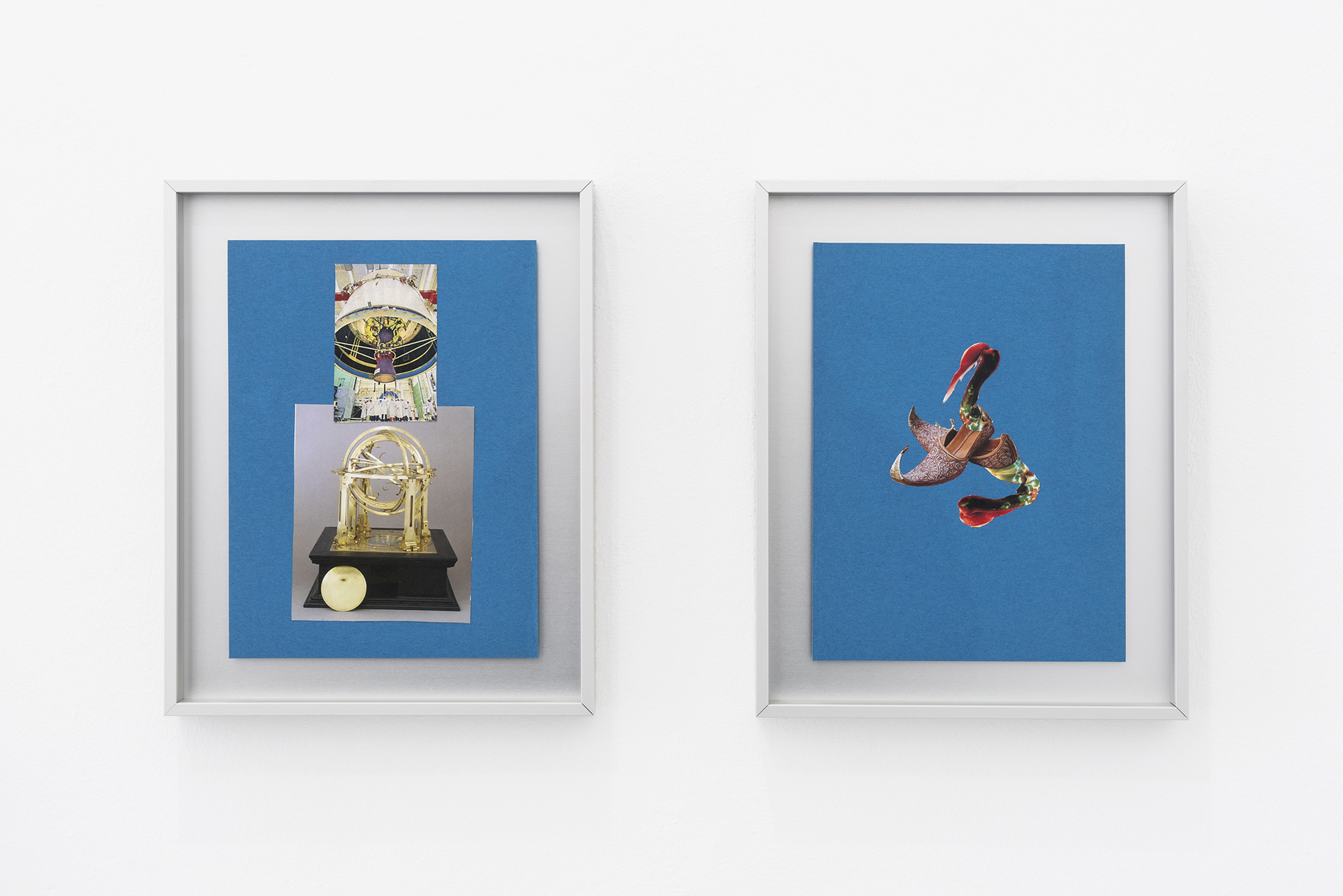 Christian Theiß, "untitled", collage, framed, 20 x 25 cm each, 2020