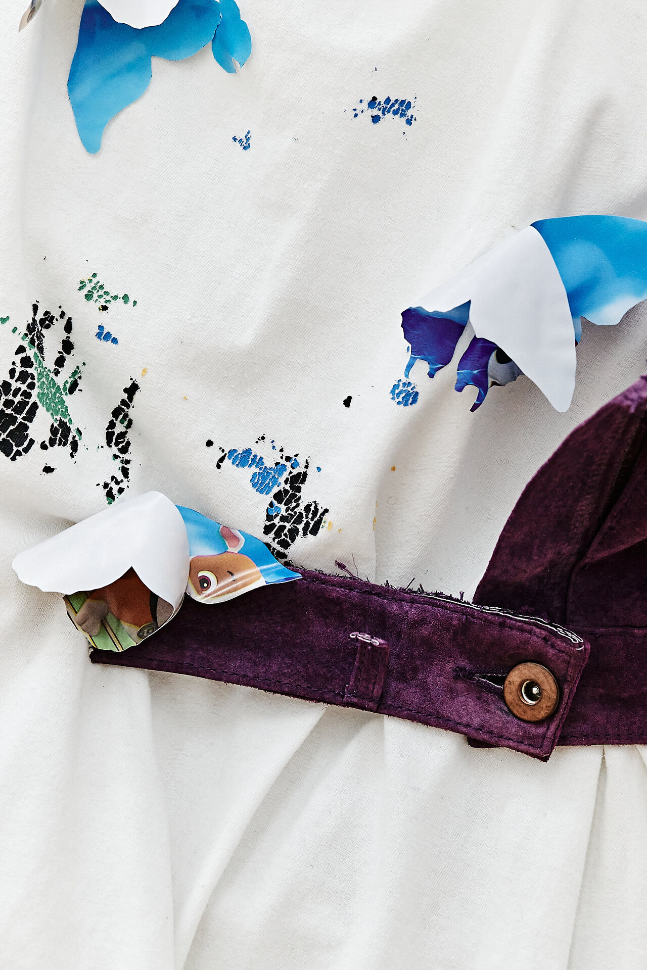 Helin Alas, Die Rennfahrerin (Entstanden im Workshop von Kristina Schmidt), 2020, 160 x 44 x 36 cm, jersey, leather, pleated satin, coating, ring, vinyl