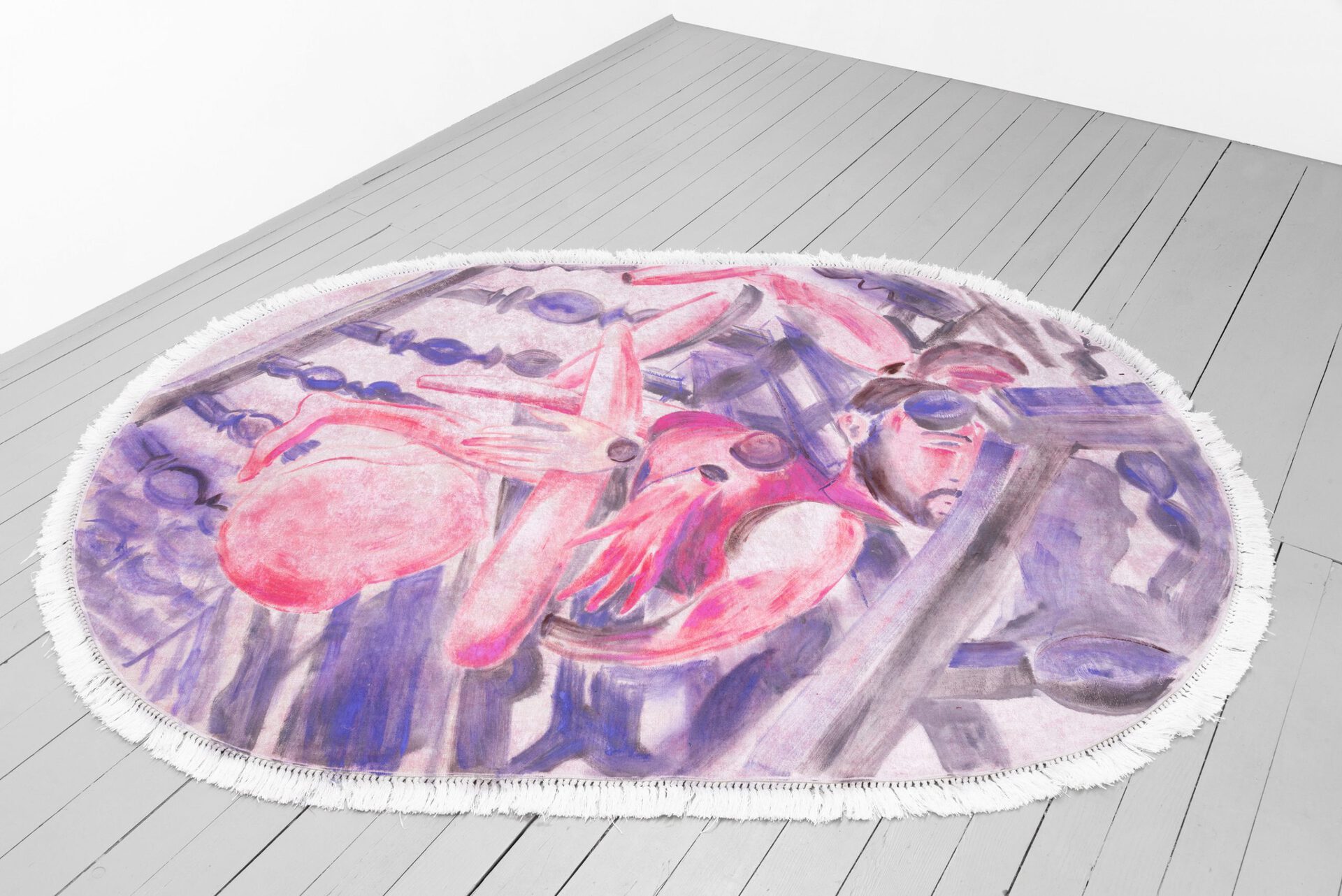 Nazim Ünal Yilmaz: Untitled, 2020. Oil on Carpet, 160 x 230 cm