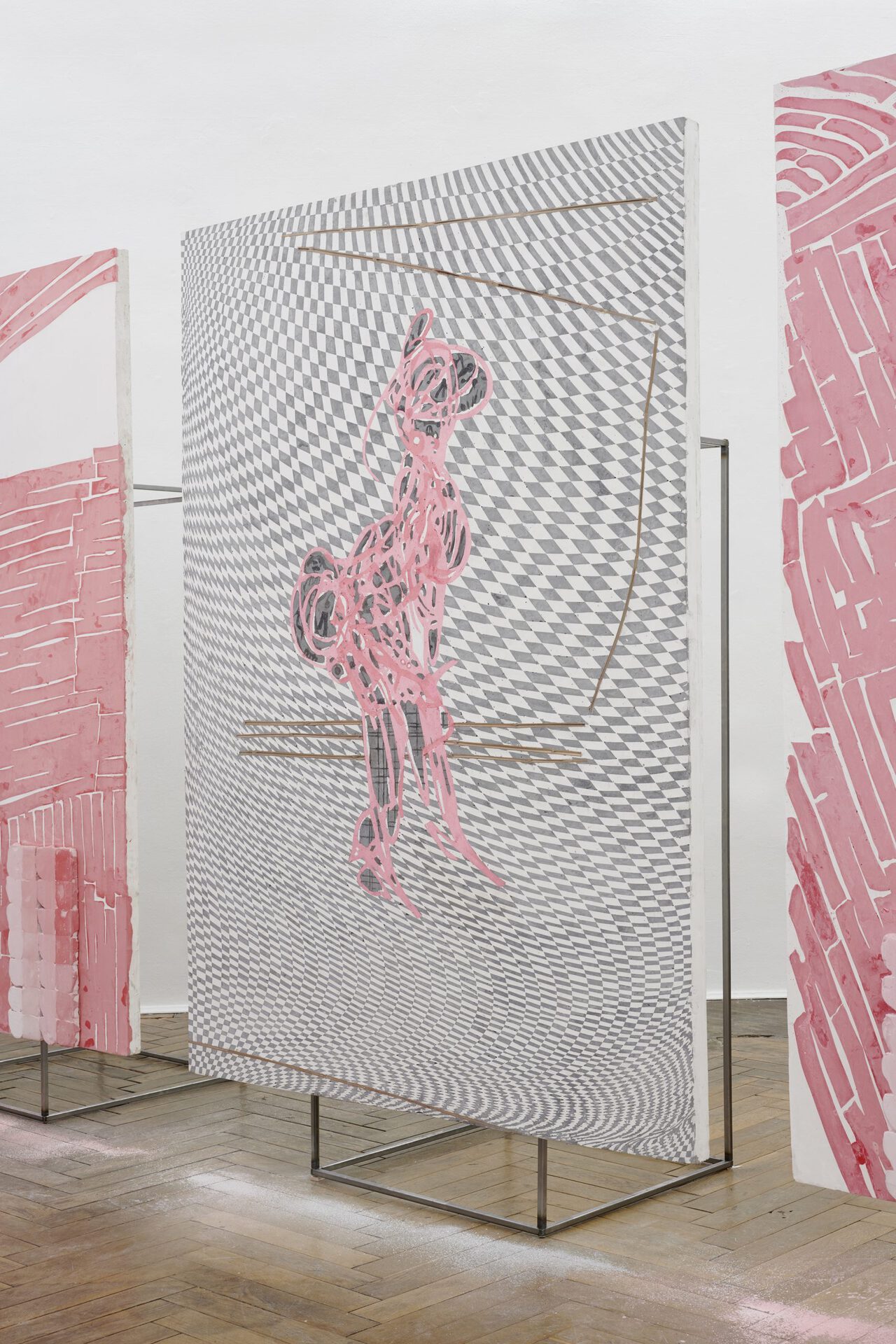 Carolin Eidner Conceptualising Flesh 1 2020 pigmented plaster on styrofoam and wood 200 x 150 x 5 cm unique