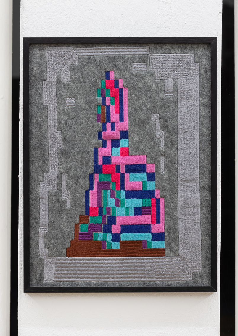 Ernst Markus Stein, großes kunstwerk, 2020, Embroidery on felt, 29 cm x 39 cm