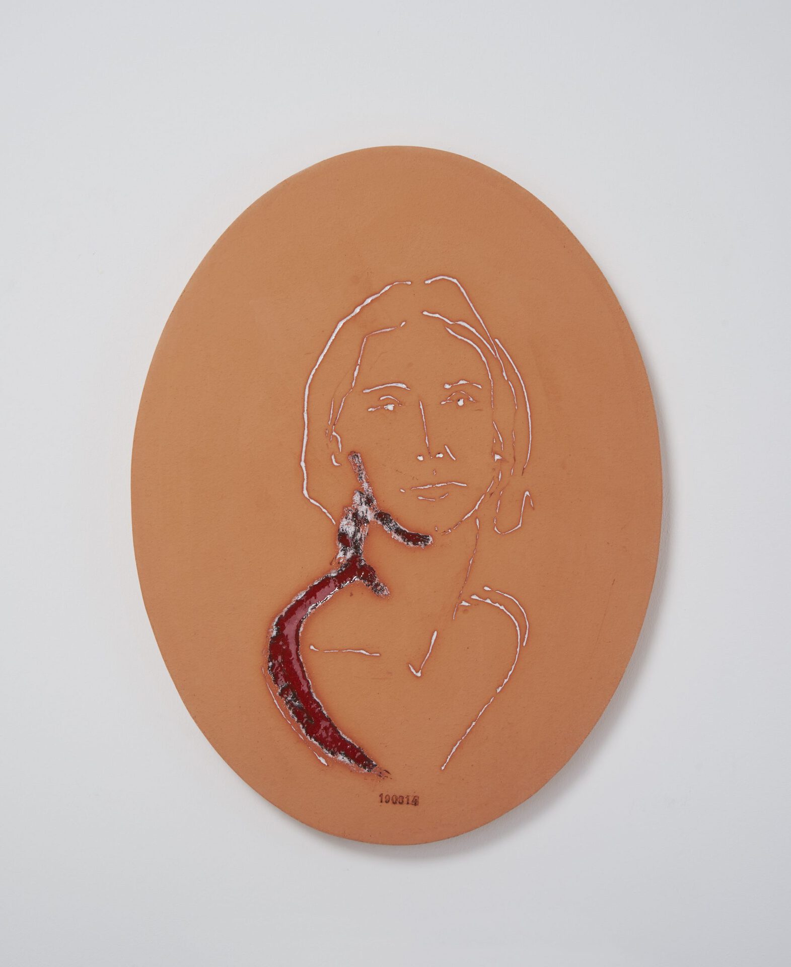 Thomas Schütte, Anna, 2014, glased ceramic, 72x55x4 cm
