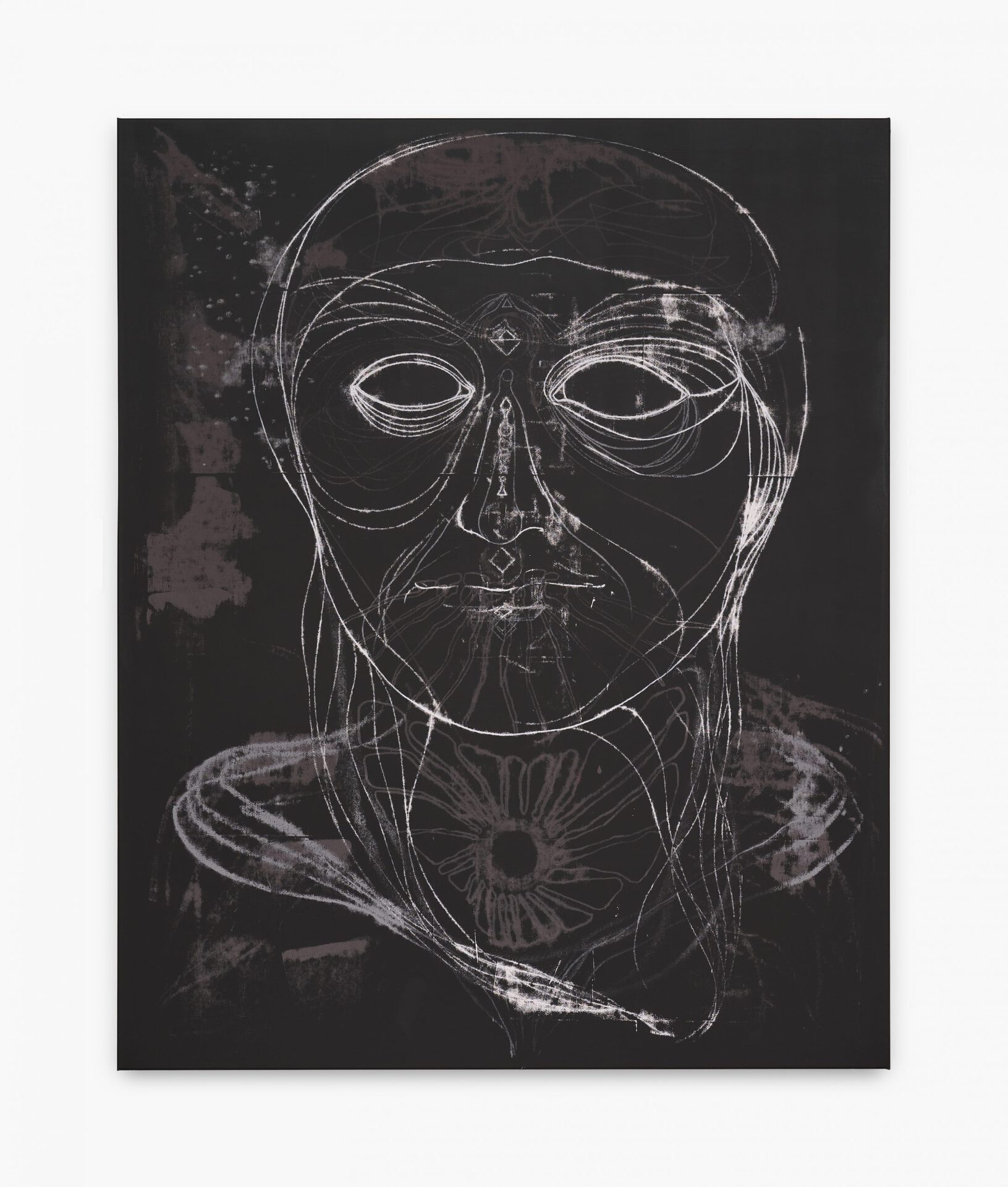 Lukas Schmenger, untitled(ghost touch), 2020, ink on canvas, 160x130cm