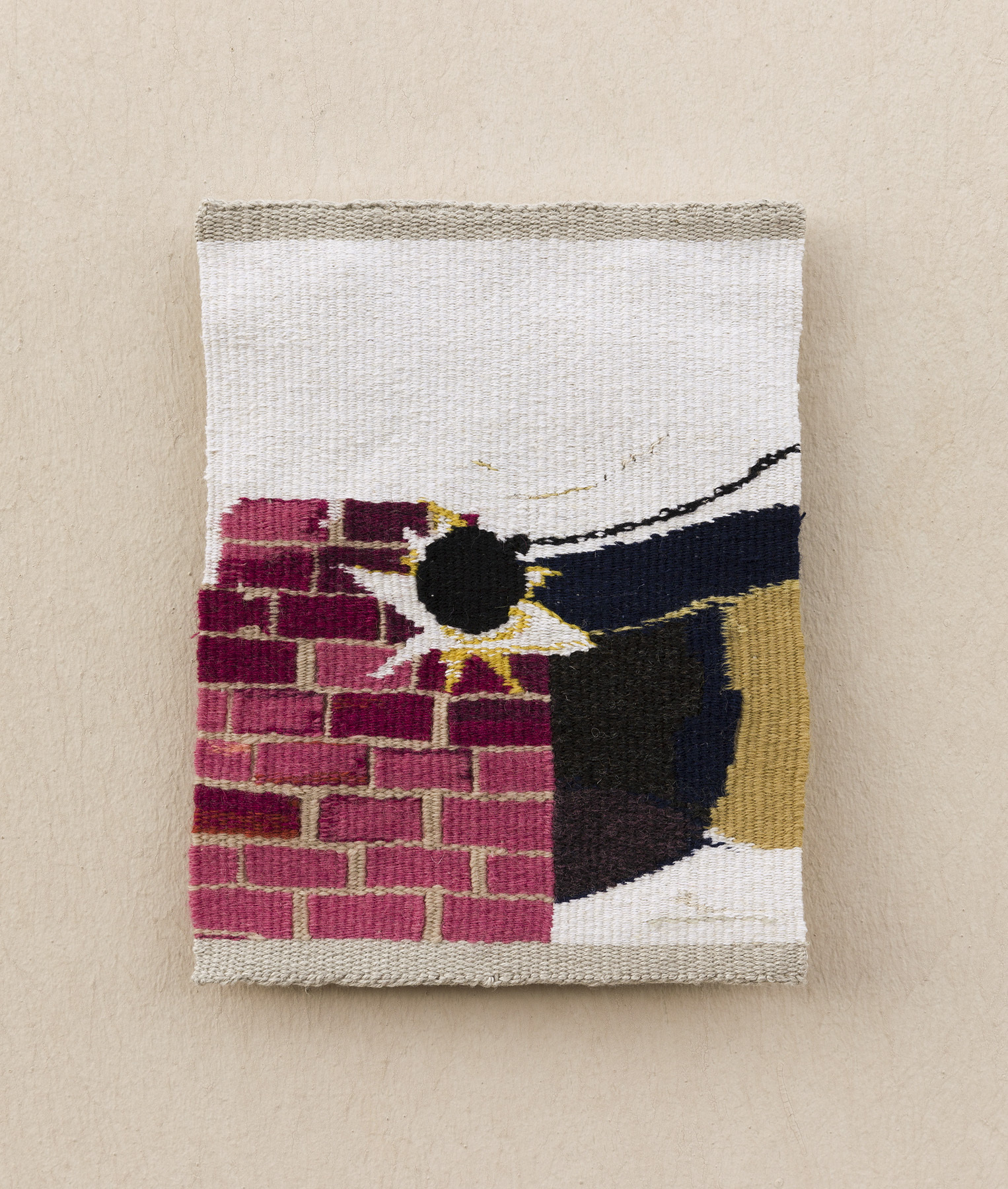 Pia Ferm, 50/50, 2020, Woven Tapestry, 31x25 cm