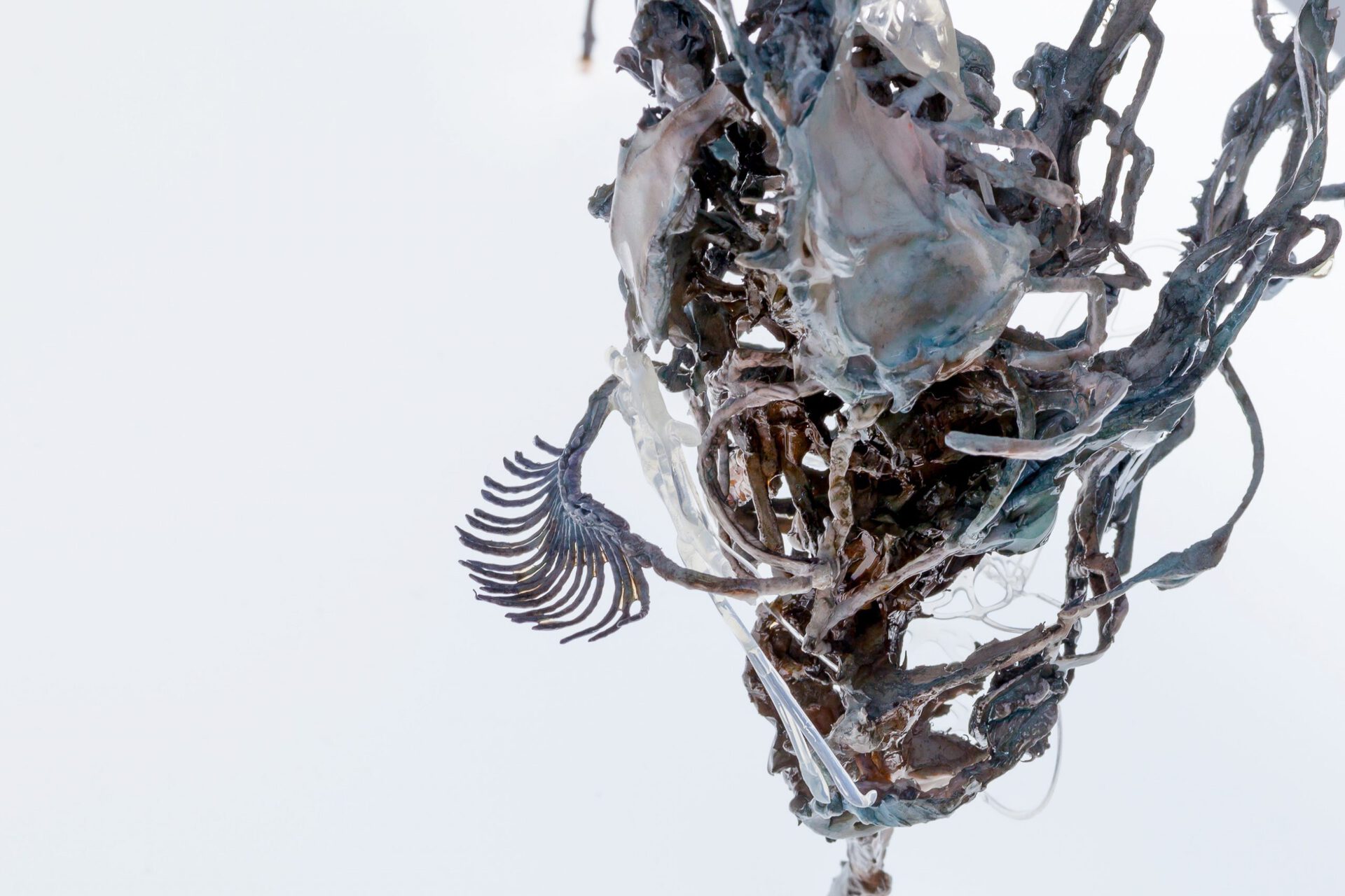 Ivan Pérard, My 3d Printed Collection of Nordic Classics, PLA, polyurethane sculpt, wire, inks, lacquer. Lightbox dimensions variable (detail)