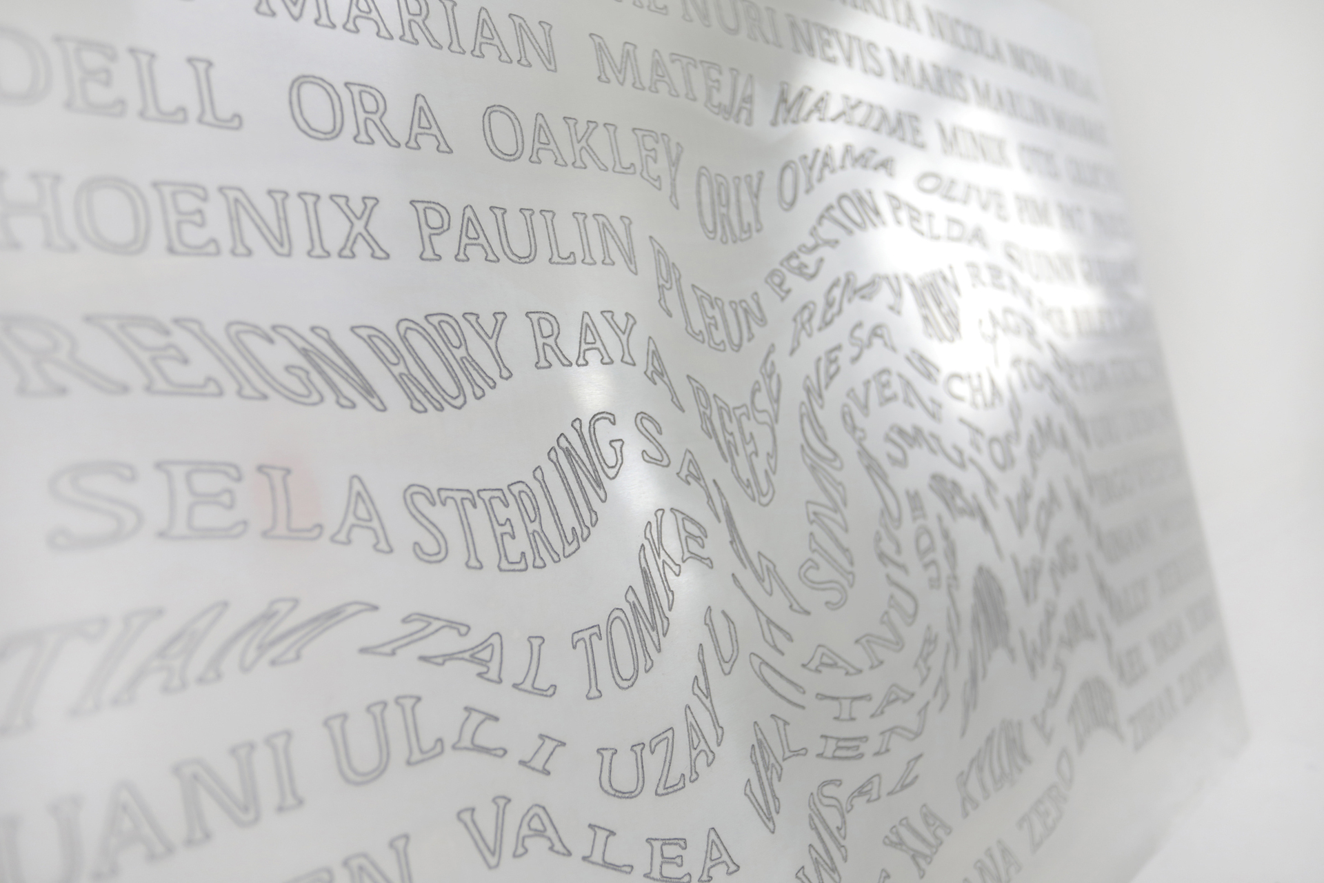 Lena Marie Emrich, "Weather Neutralisation" (detail), 2020, Aluminum, 2-part, 70 x 50 x 0,3 cm