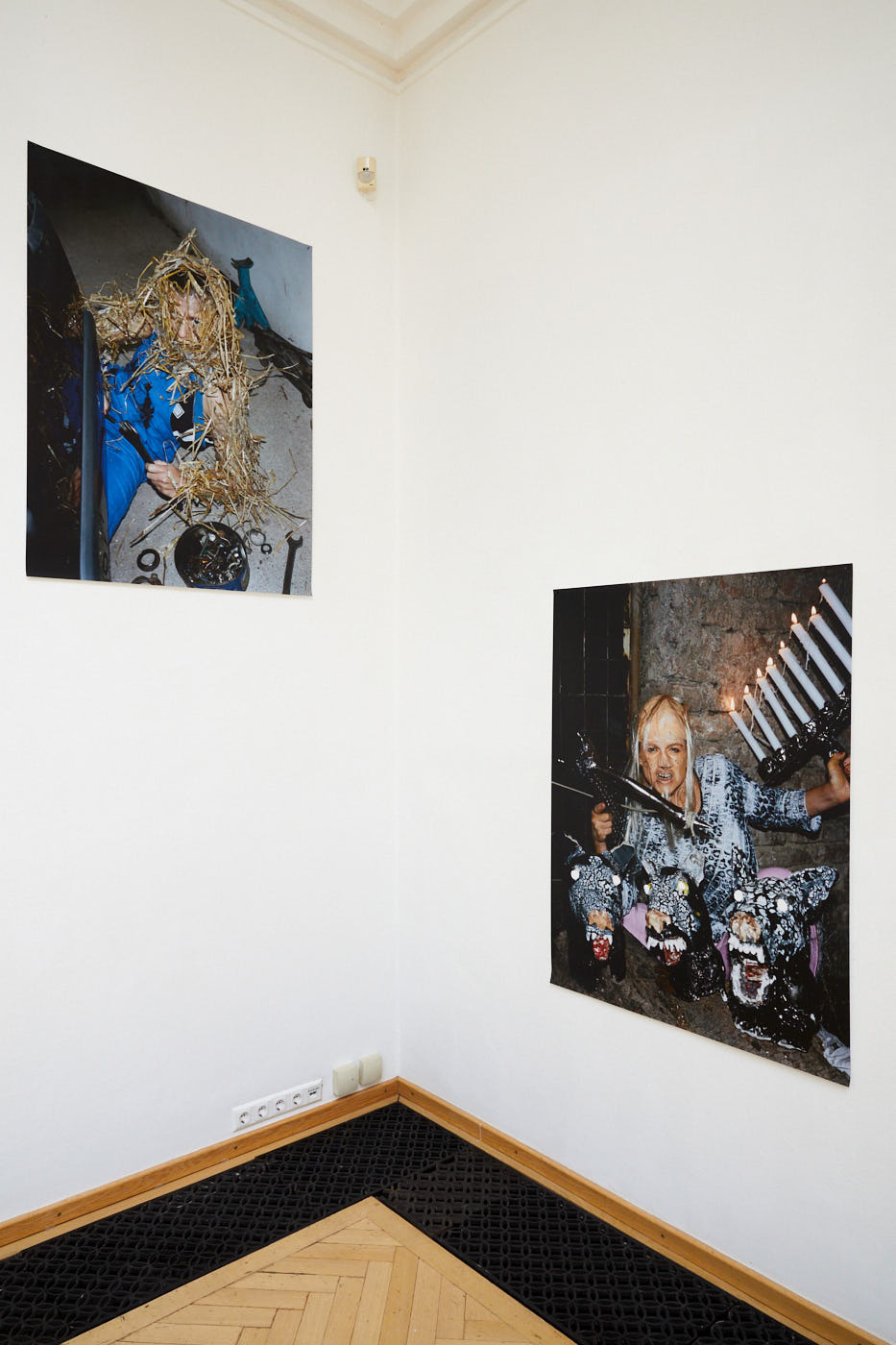 Leon Höllhumer Charakterstudie I and II, digital prints on PVC, 130 x 100 cm
