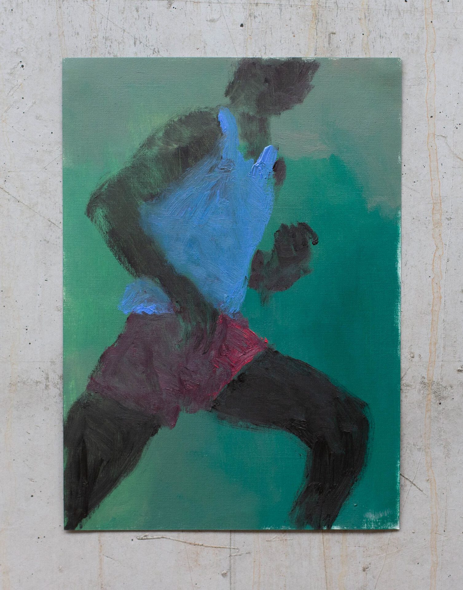 Marlon Wobst, Studie für Läufer mit blauem Hemd, 2020