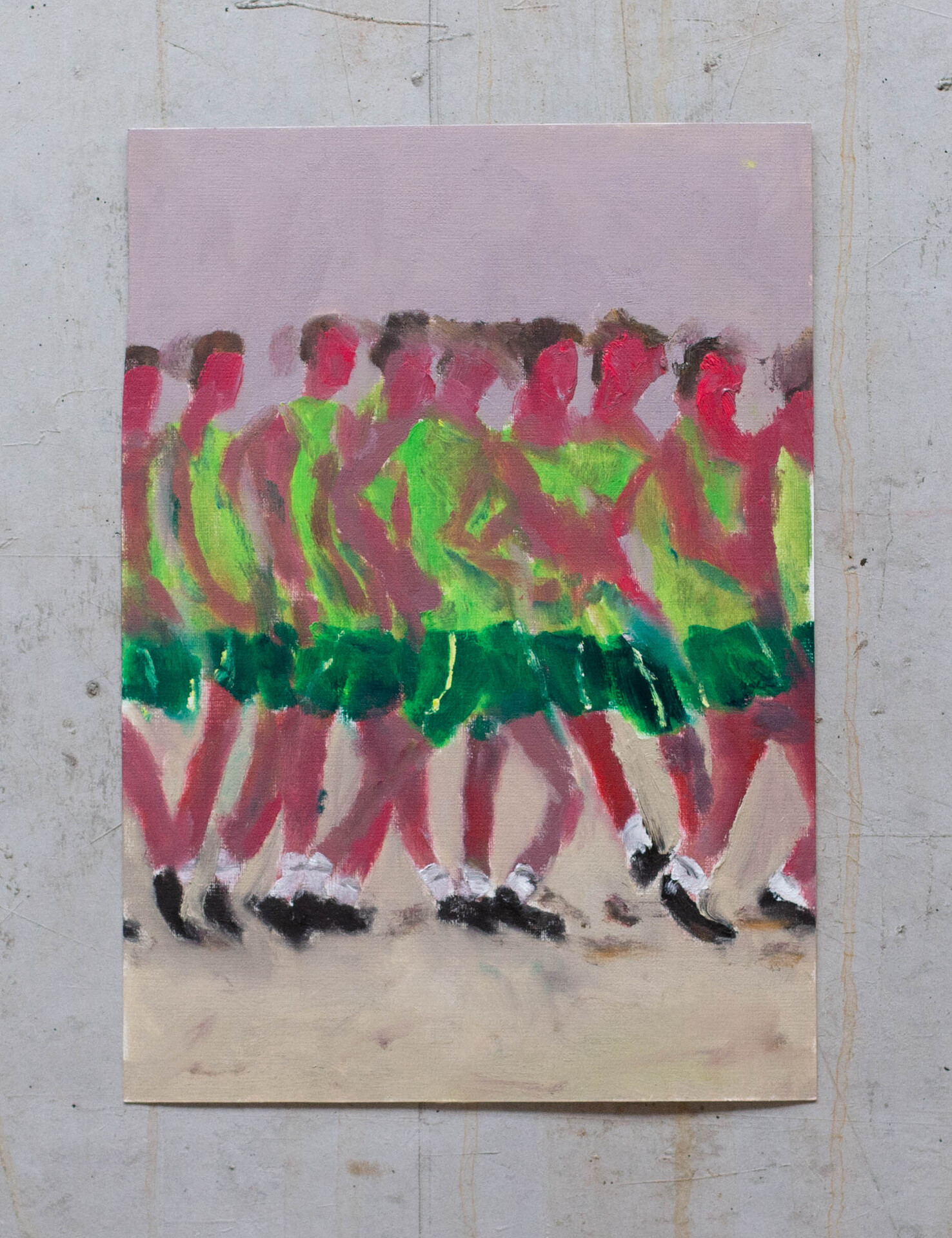 Marlon Wobst, Studie für Läufer mit grünem Hemd, 2020