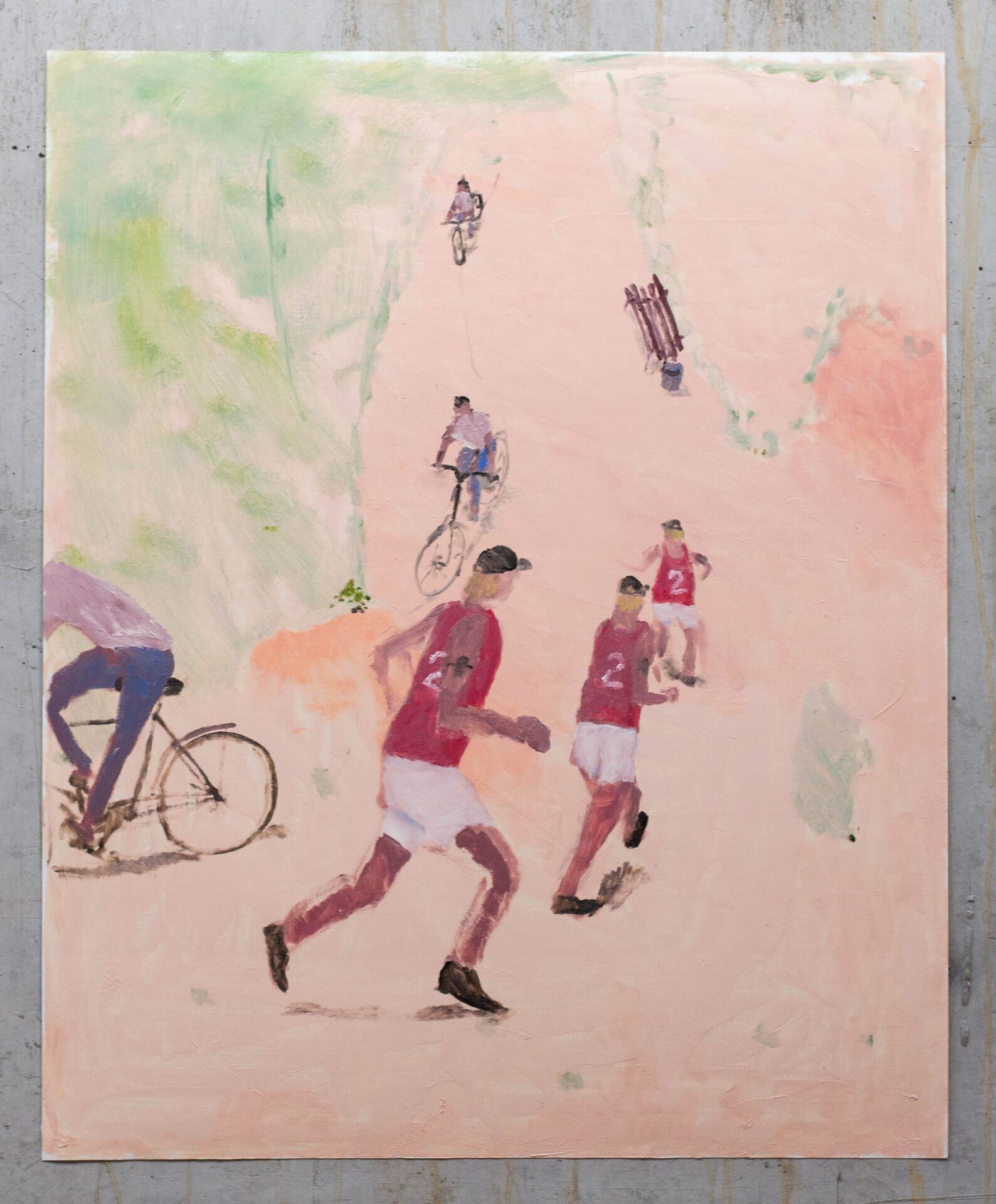 Marlon Wobst, Studie für Läufer mit rotem Hemd, 2020