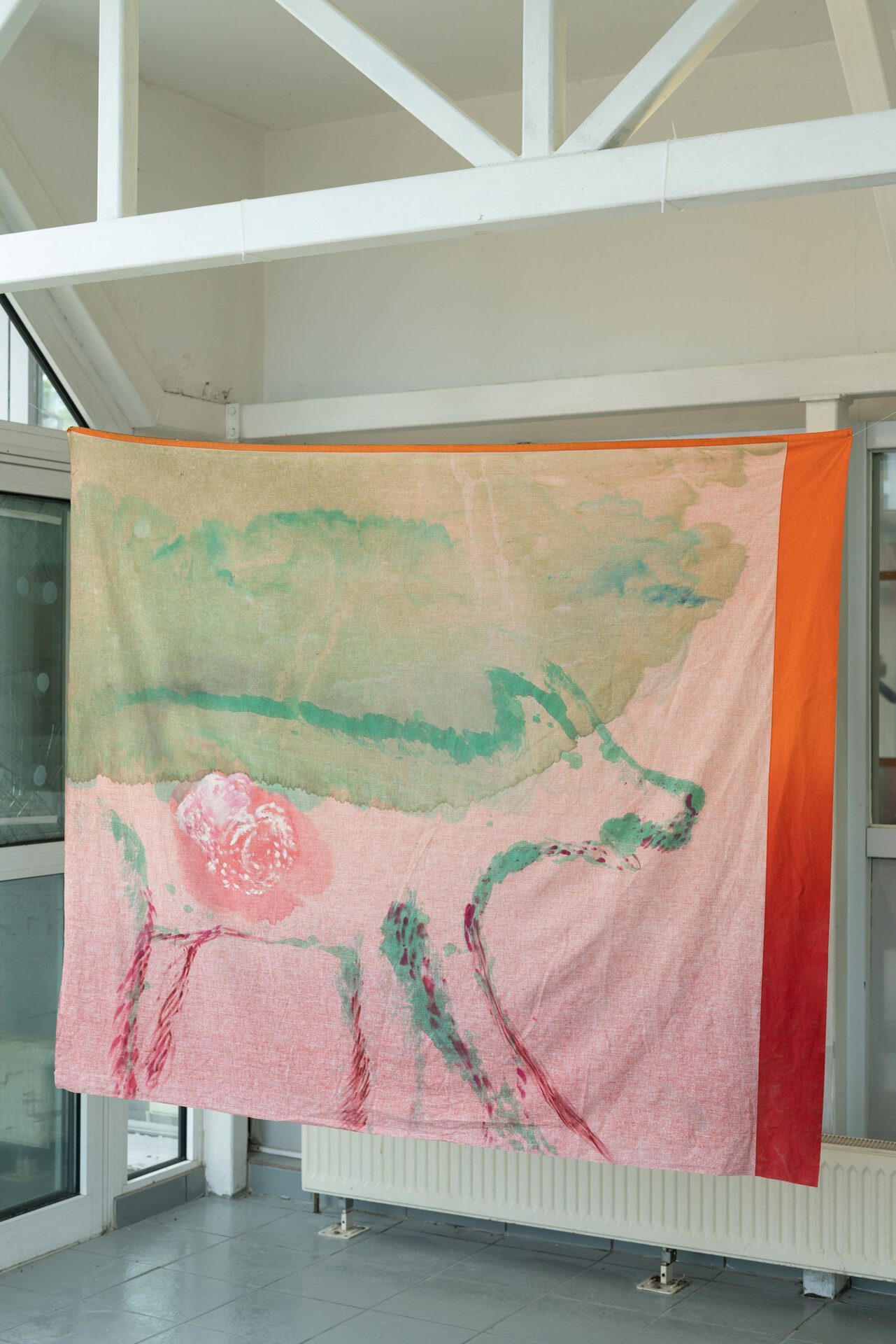 Olga Monina / безопасное приключение это попасть под грозу (from the series "ambiguity tolerance"), acrylic on cotton, 145x145 cm, 2020