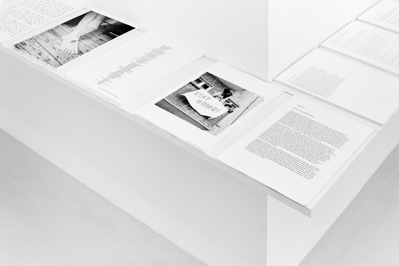 possibilities on paper, curated by Luisa Schlotterbeck, detail, Fryd Frydendahl, Scherzad Taleqani, Die Streichelwurst, Stephan Berg, fiebach, minninger, 2020