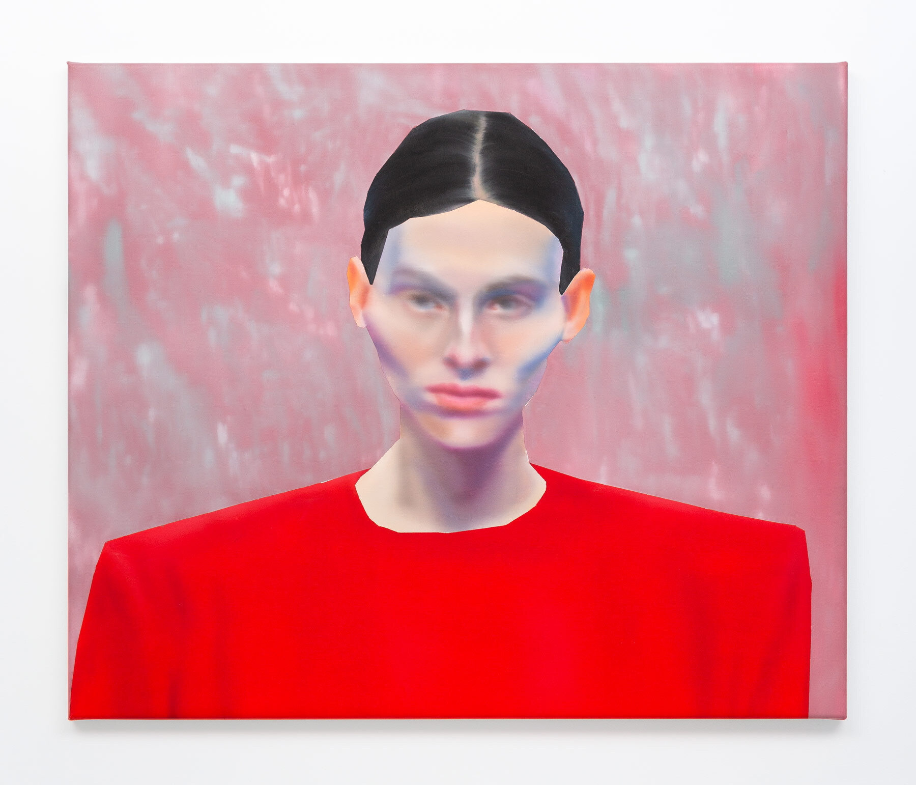 Rute Merk, BALENCIAGA, SS20, Look 7, 2019. Oil on canvas, 27 × 32 1/4 inches / 69 × 82 cm