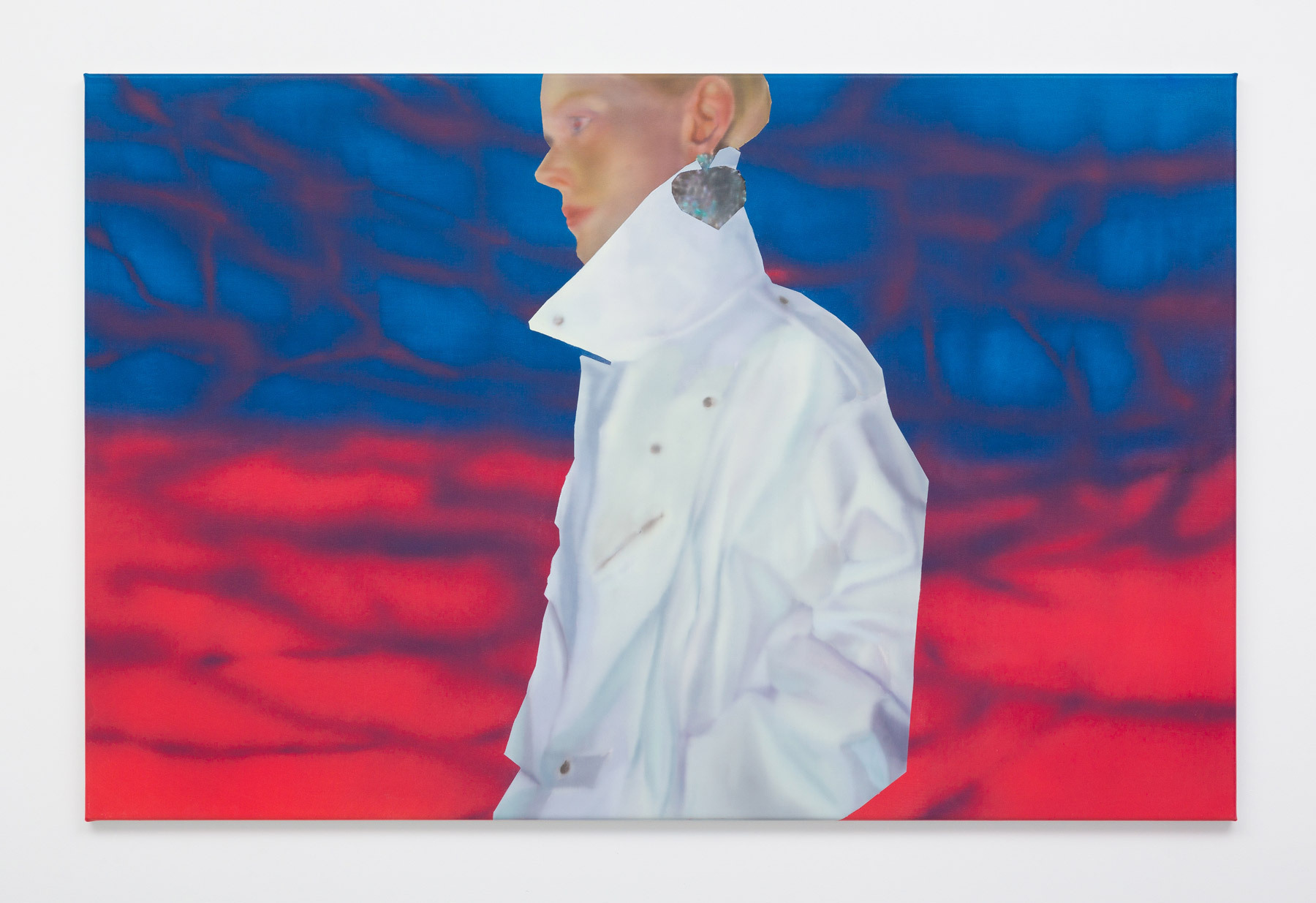 Rute Merk, BALENCIAGA, SS20, Look 33, 2019. Oil on canvas, 35 1/2 × 54 3/4 inches / 90 × 139 cm