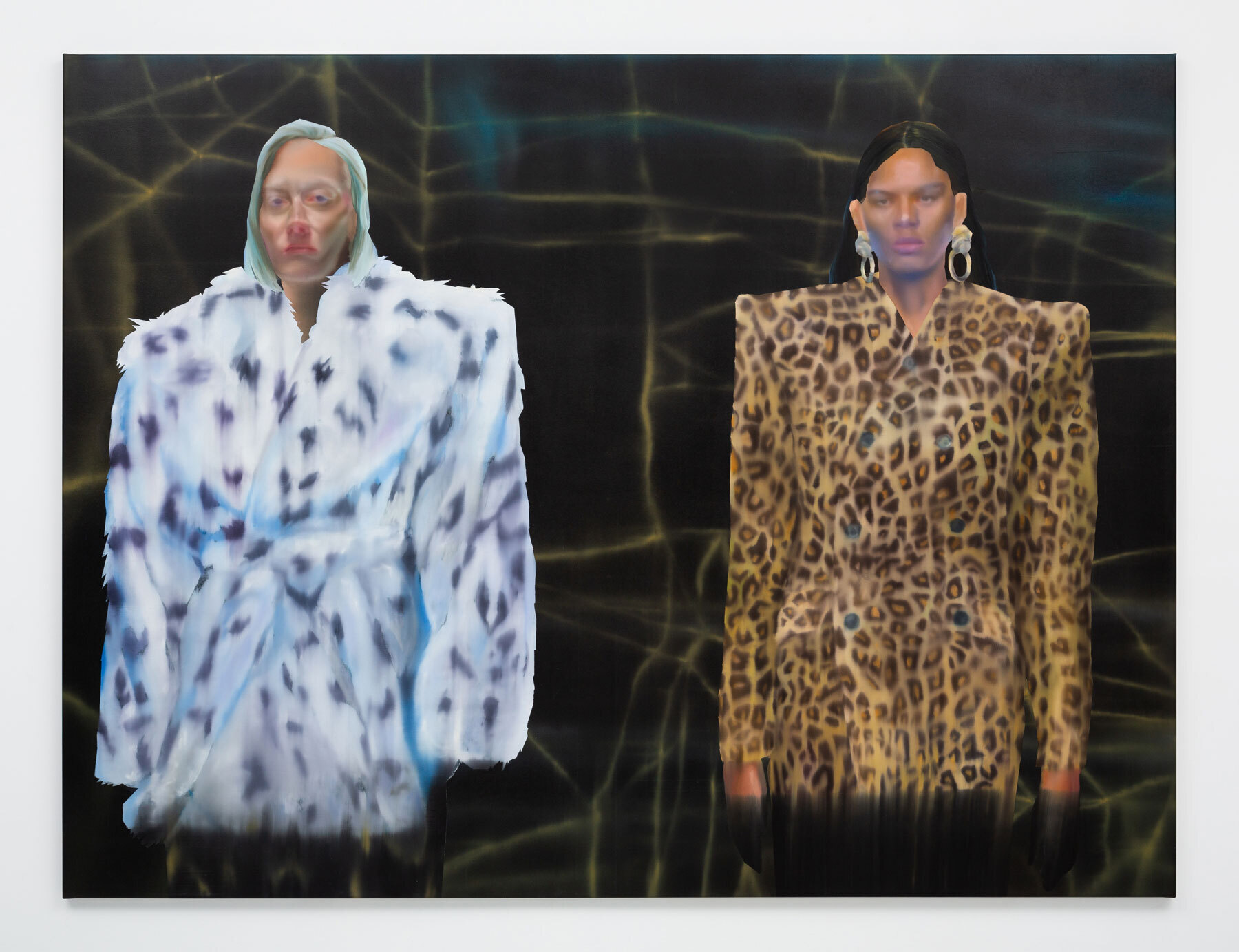 Rute Merk, BALENCIAGA, SS20, Look 51 and 61, 2019. Oil on canvas, 61 × 80 3/4 inches / 155 × 205 cm
