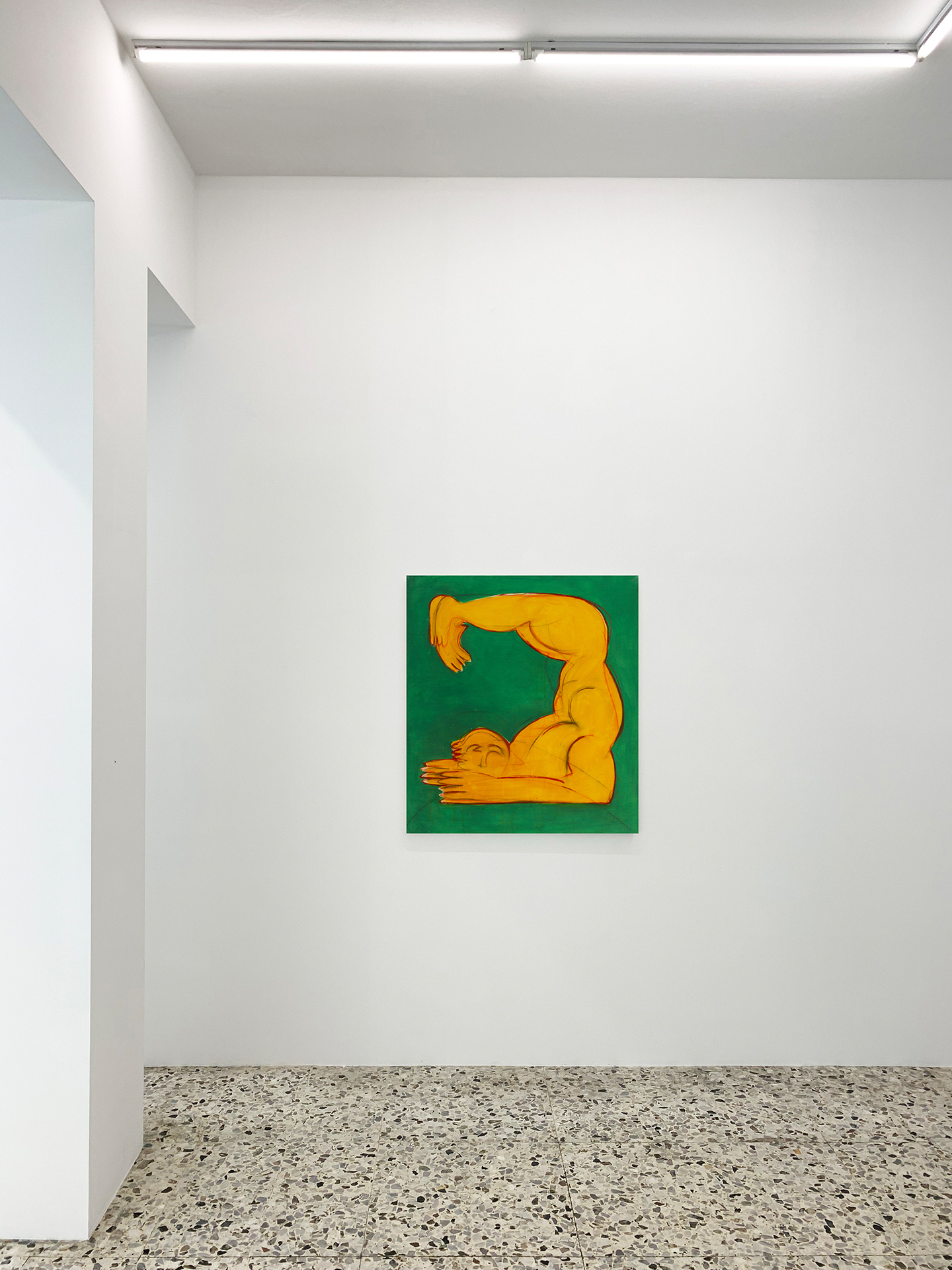 Anastasia Bay, Diver III, 2020, pastel and acrylic on canvas, 100x90 cm