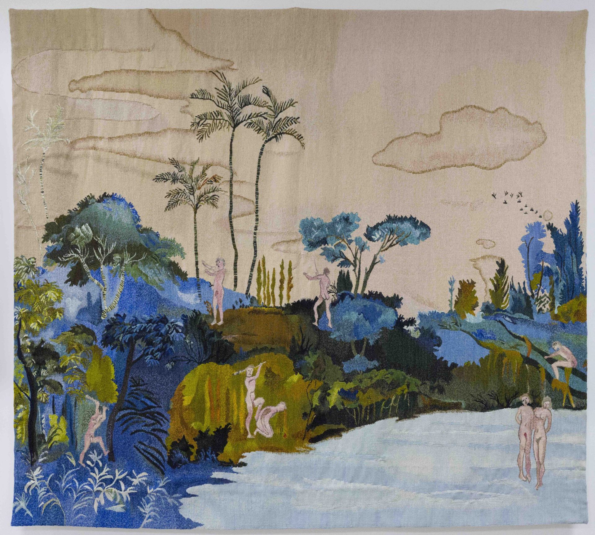 Sanam Khatibi, “I Dreamed I Stabbed You in the Eye”, 2019, hand-woven wool tapestry, courtesy private collection, Antwerp