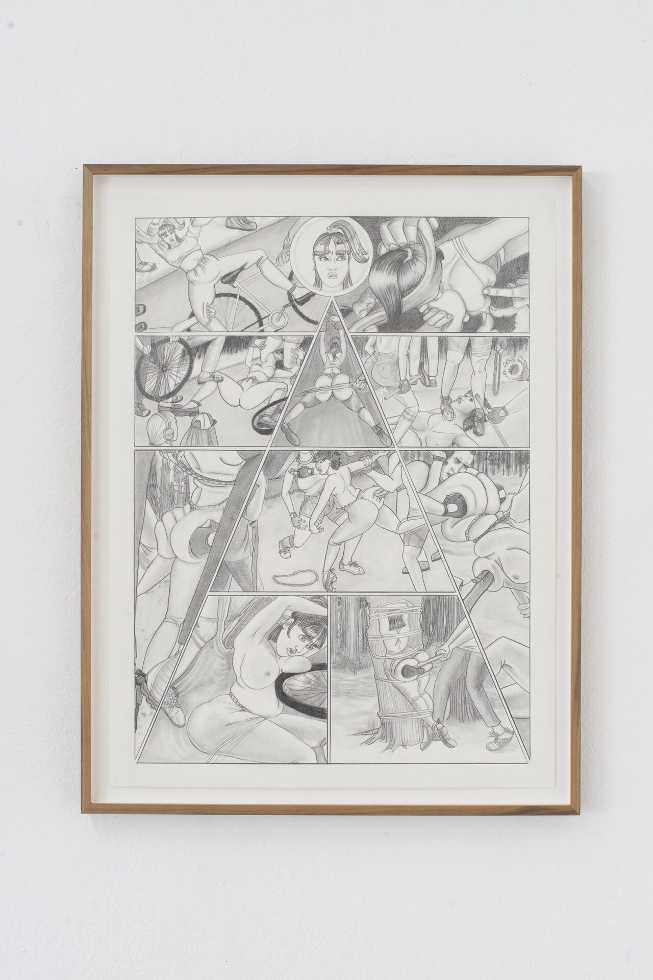 Fantasy Finery, Vanessa Conte, Lorena's Detour, 2018, graphite on paper, 66,4 × 51,1 cm (framed)