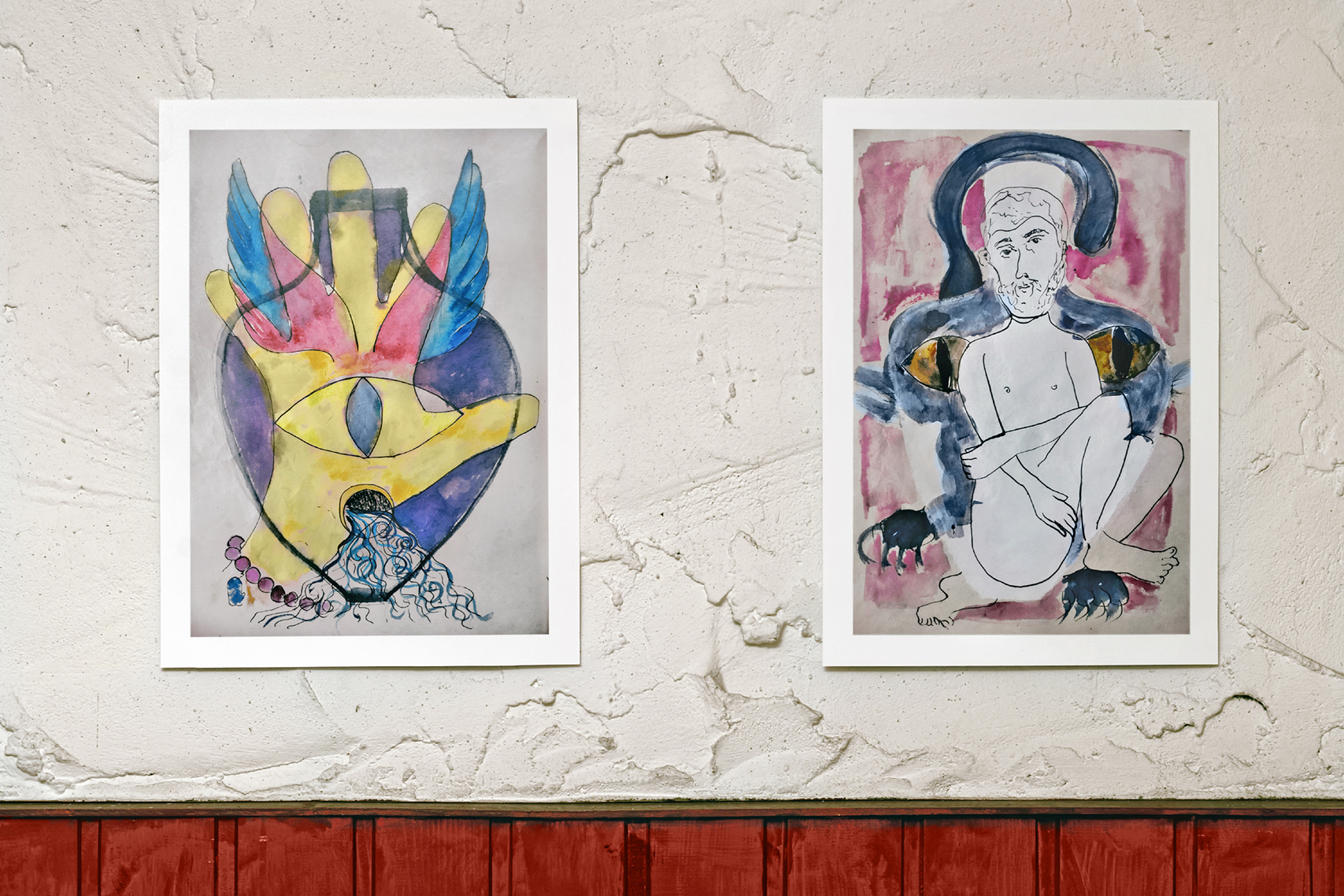 Liav Mizrahi, untitled, print of ink and watercolor on rice paper