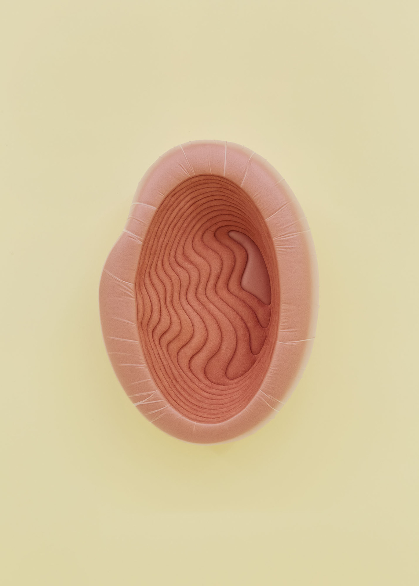 Grace Woodcock, 'SPH II', 2020, suedette, TPU, upholstery foam, pro and prebiotic powder and zinc oxide. 50.5 x 37.5 x 15 cm.