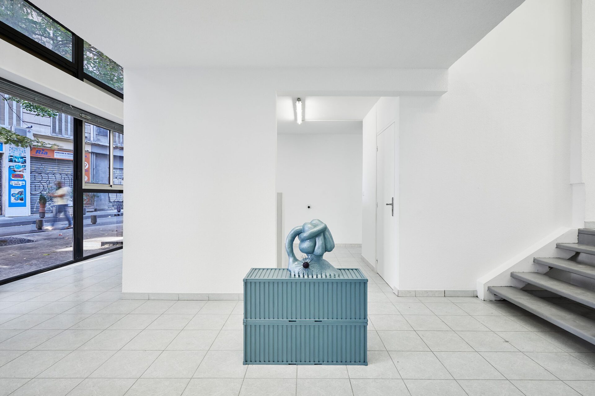 Hamish Pearch, No water is separate from any other water, 2020, MDF, polymerised gypsum, steel, paint, sand, 100x85x30 cm