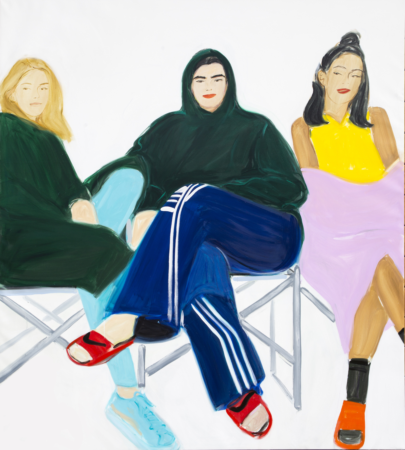 Daria Gitmanovich, Euphoria girls, 2020, Oil on canvas, 200 x 180 cm