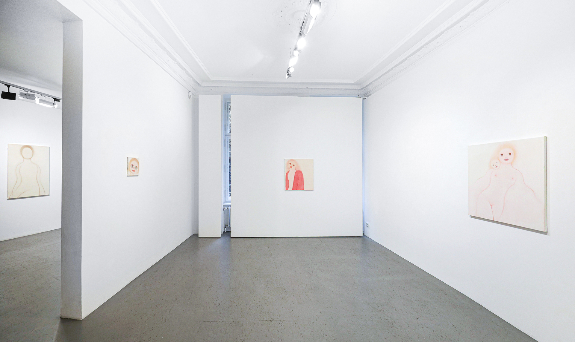 Installation view, Mari Sunna, Just Fine, 2020, oil on canvas, 70 x 60 cm
