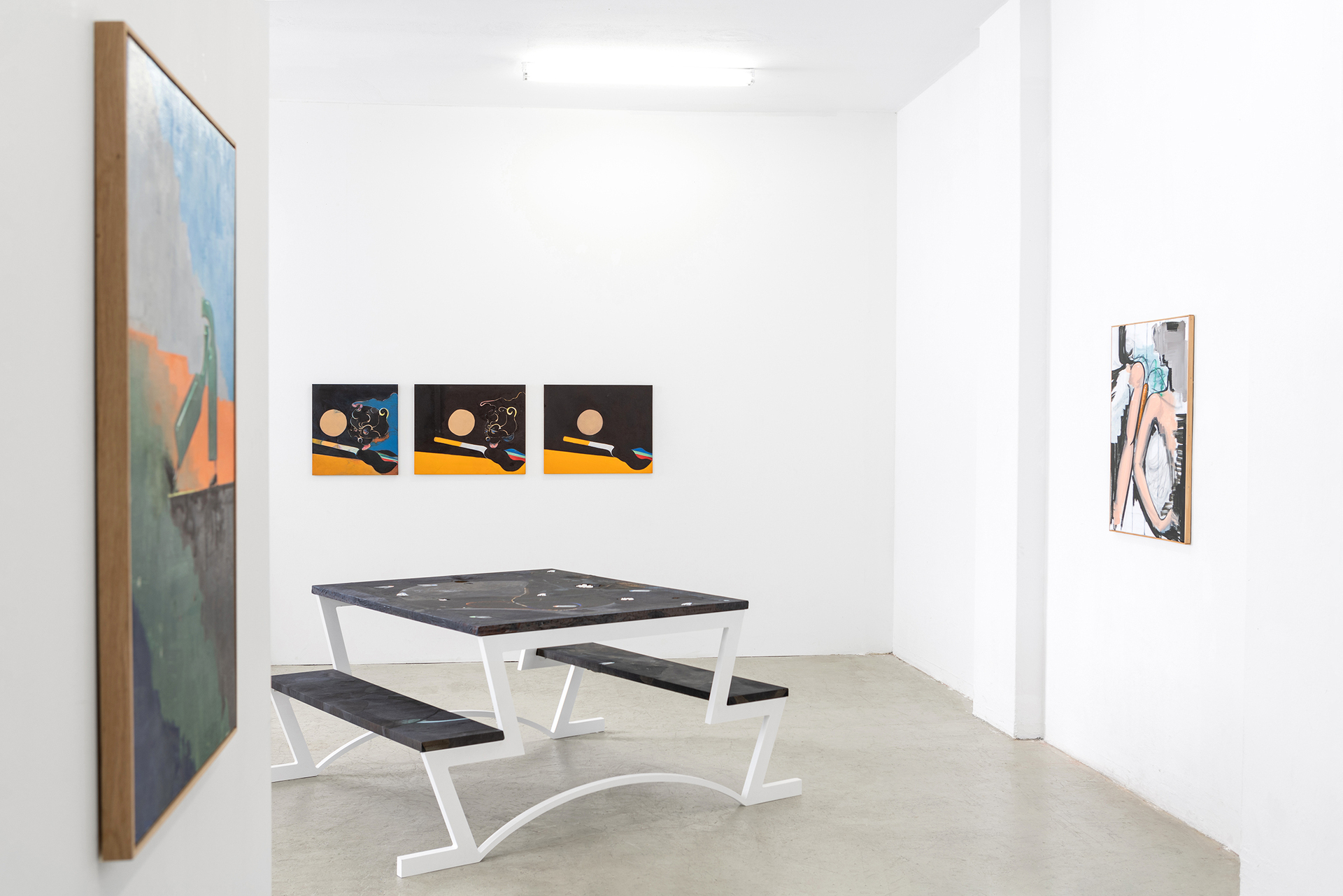 Installation view, „Ulrich Pester & Ralph Schuster - Some of My Best Jokes Are Friends“, 2020