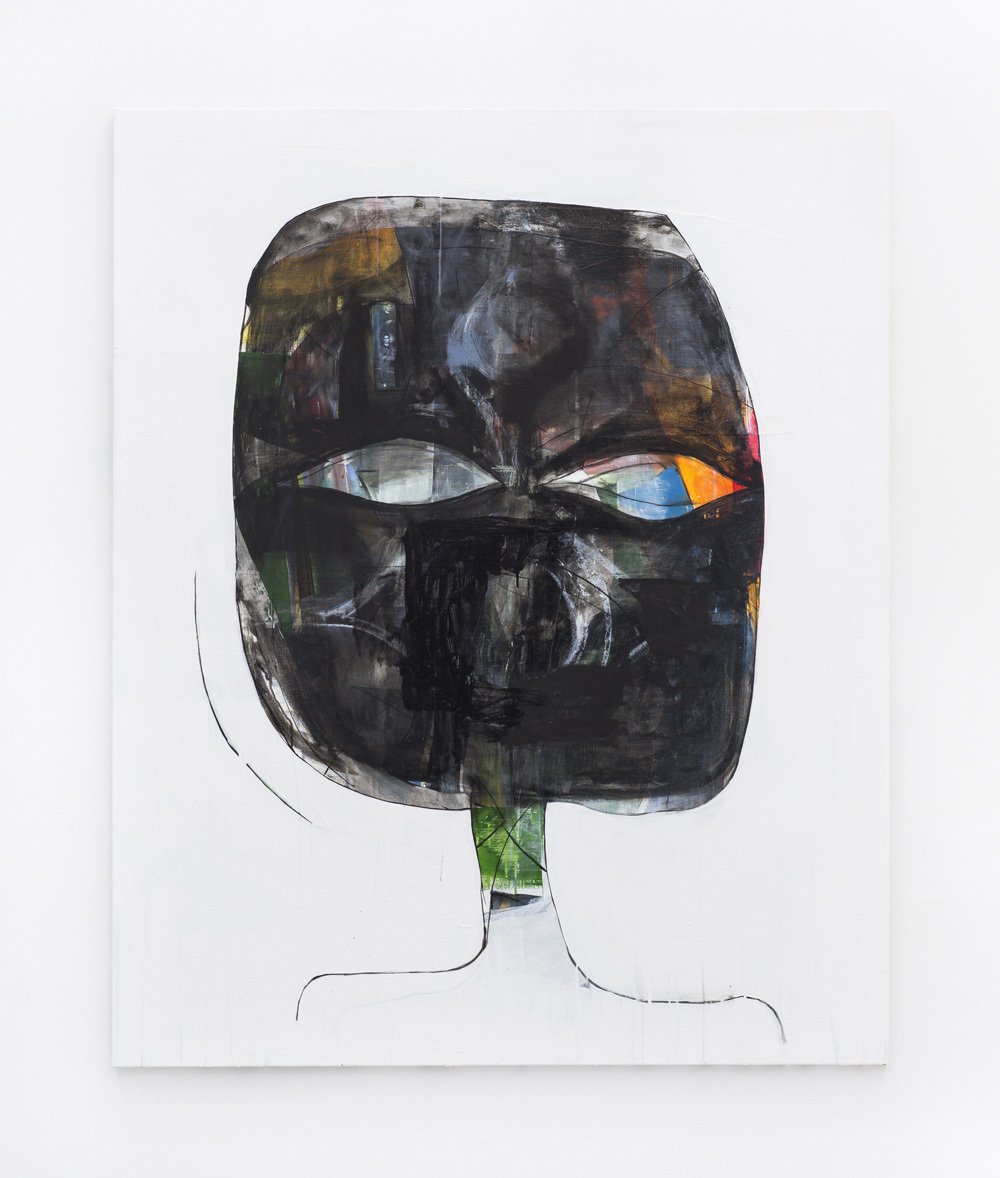 Tom Król, For Elle, acrylic, acrylic laquer, oil, photo paper, linen on canvas, 160 x 130 cm, 2020