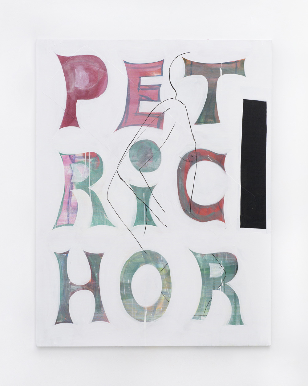 Tom Król, Petrichor,acrylic, acrylic laquer, oil, linen on canvas, 130 x 100 cm, 2020