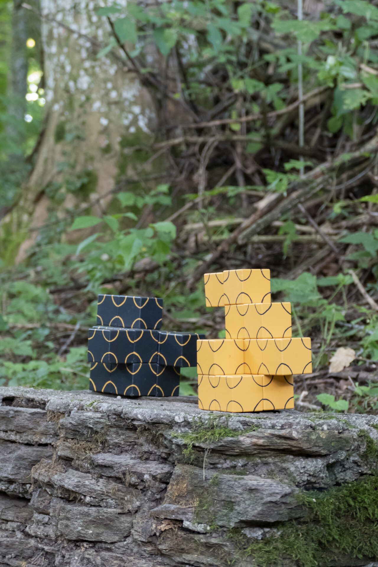 Day and Night, 2018, 24 cubes, magnets, acrylic, varnish, 24 x 4,5 x 4,5 x 4,5 cm, dimension variable