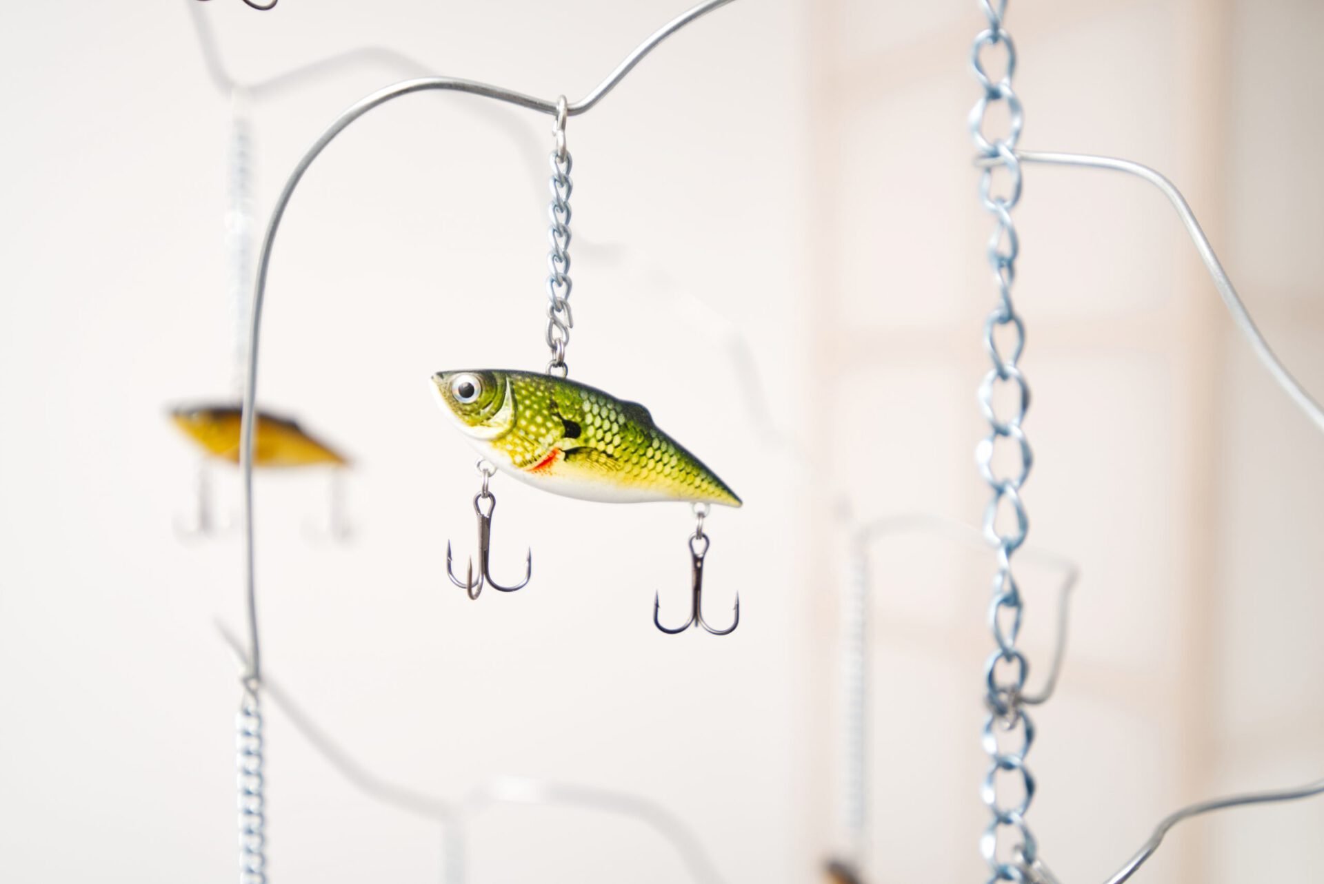 Hannah Cooke, Fishkin Detail, 2020, Mobile (Mixed Media), 2x1x1m