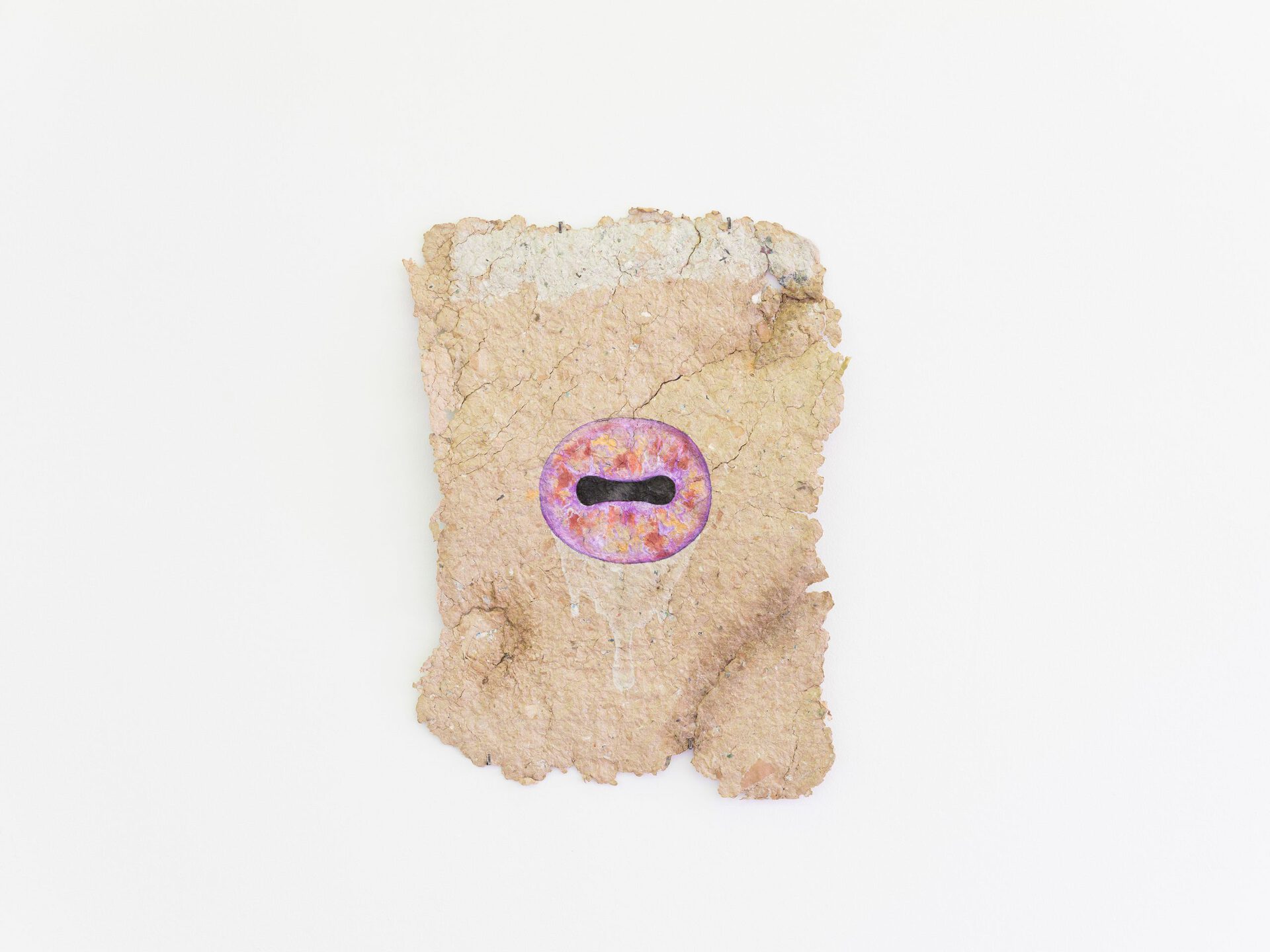 AniaraOmann, 8 arms/legs, 2020, Watercolour and ink on handmade paper (from cardboard and newspaper), 32 x 50cm