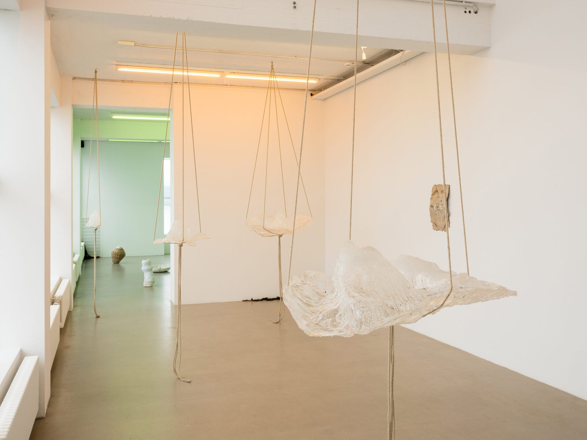 Aniara Omann, Porous Tomorrow, 2020  Cast eco-resin Organic hemp rope
