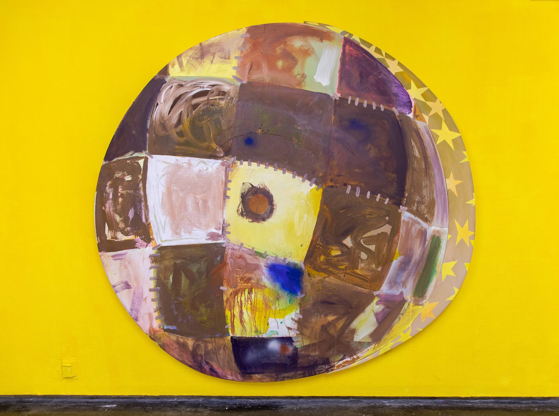 Travel Cap, 2020, Acrylic on canvas, Diameter 200 cm